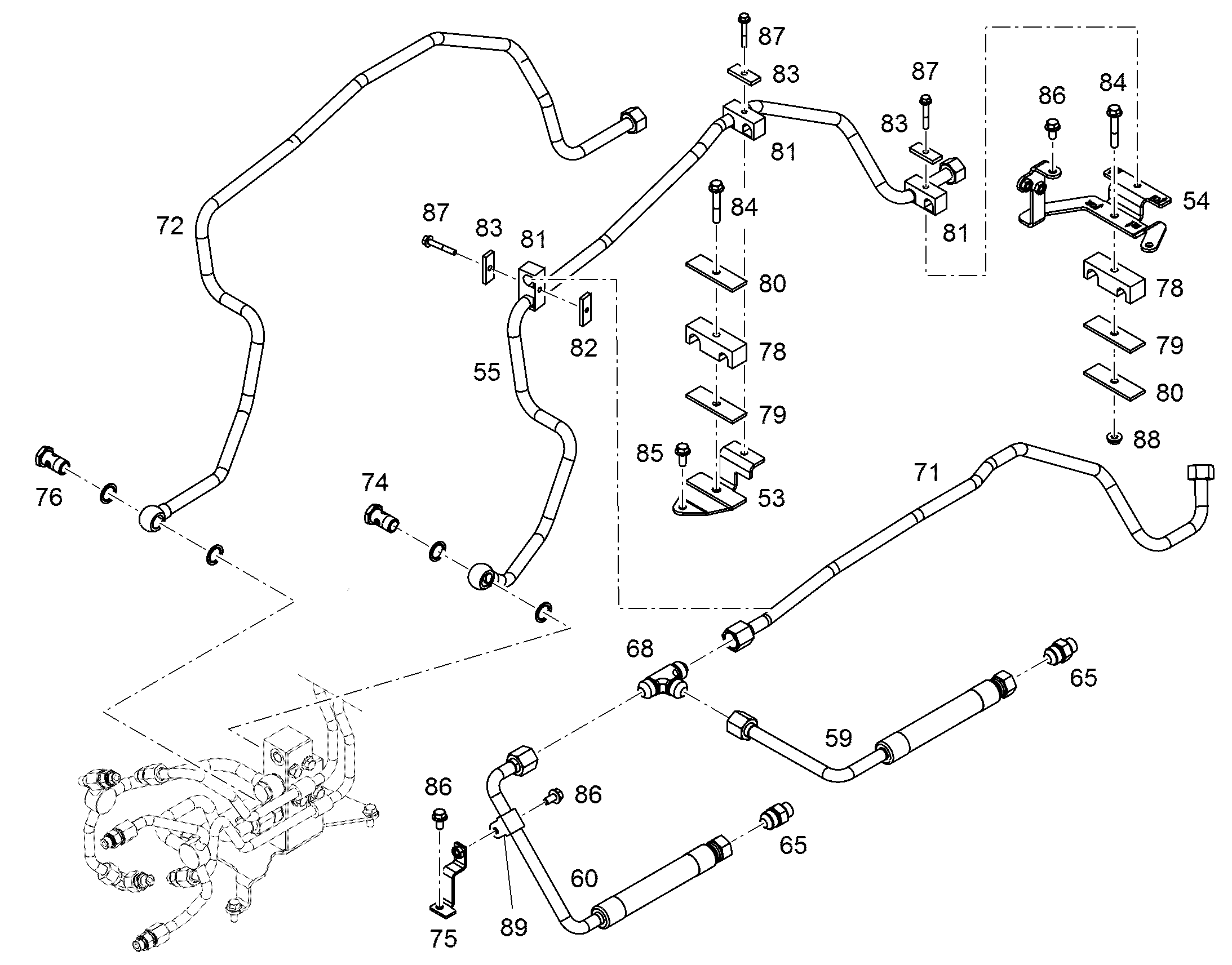 СКОБА ДЛЯ КРЕПЛЕНИЯ ТРУБЫ d=15-18 10123549 LIEBHERR