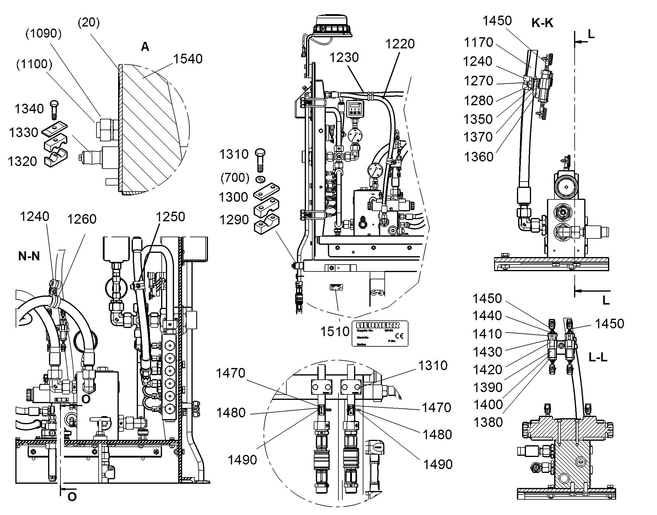 СКОБА ДЛЯ КРЕПЛЕНИЯ ТРУБЫ 12249352 LIEBHERR