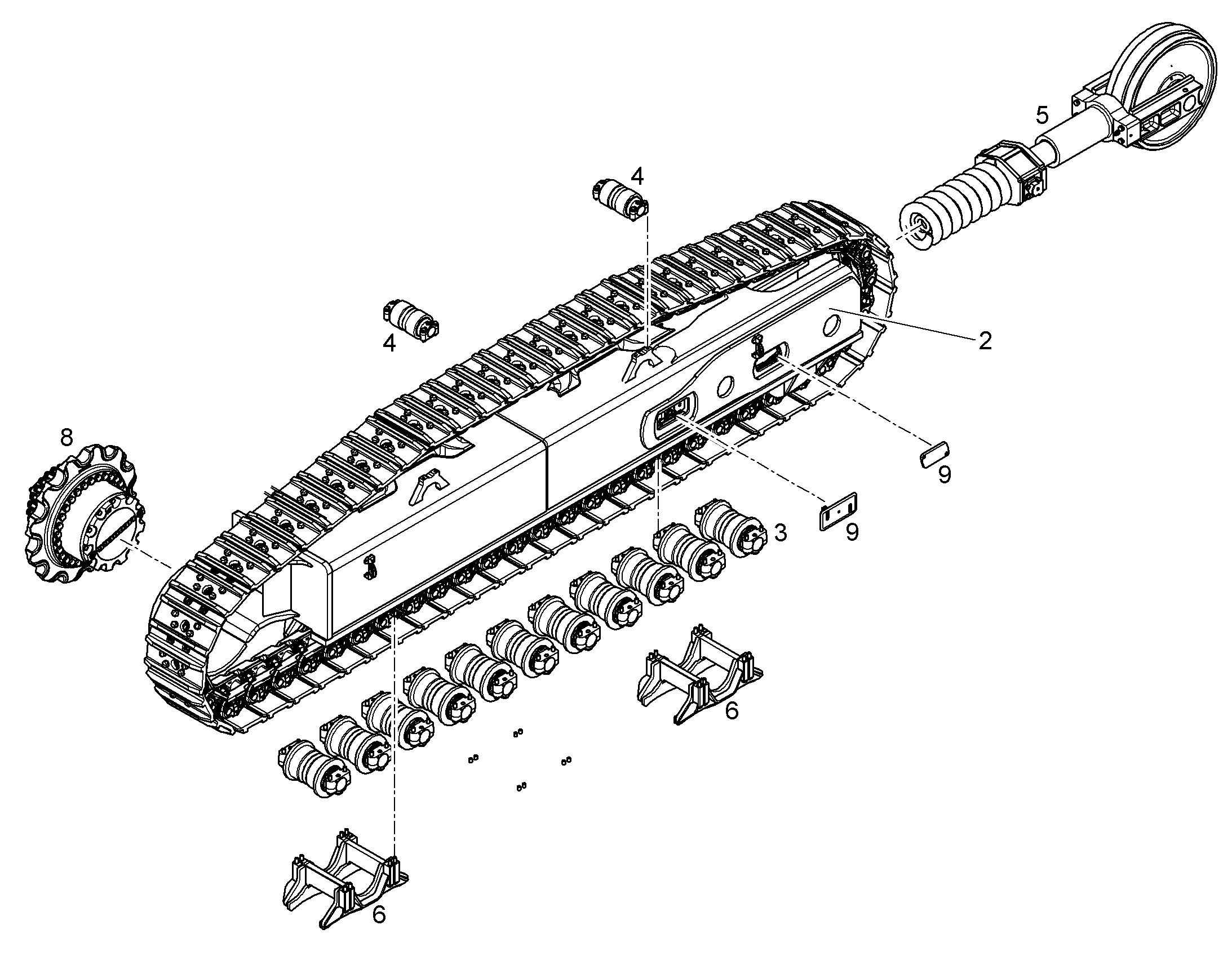 ЛОНЖЕРОН СПРАВА ОБРАБОТАННЫЙ 11851234 LIEBHERR