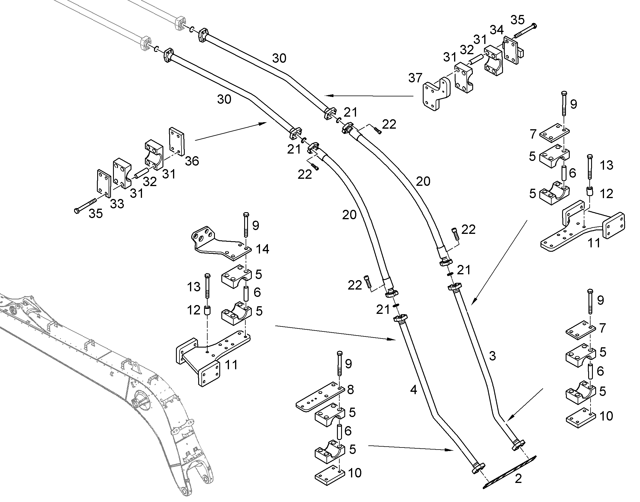 ШЛАНГ 50X1750 11005733 LIEBHERR