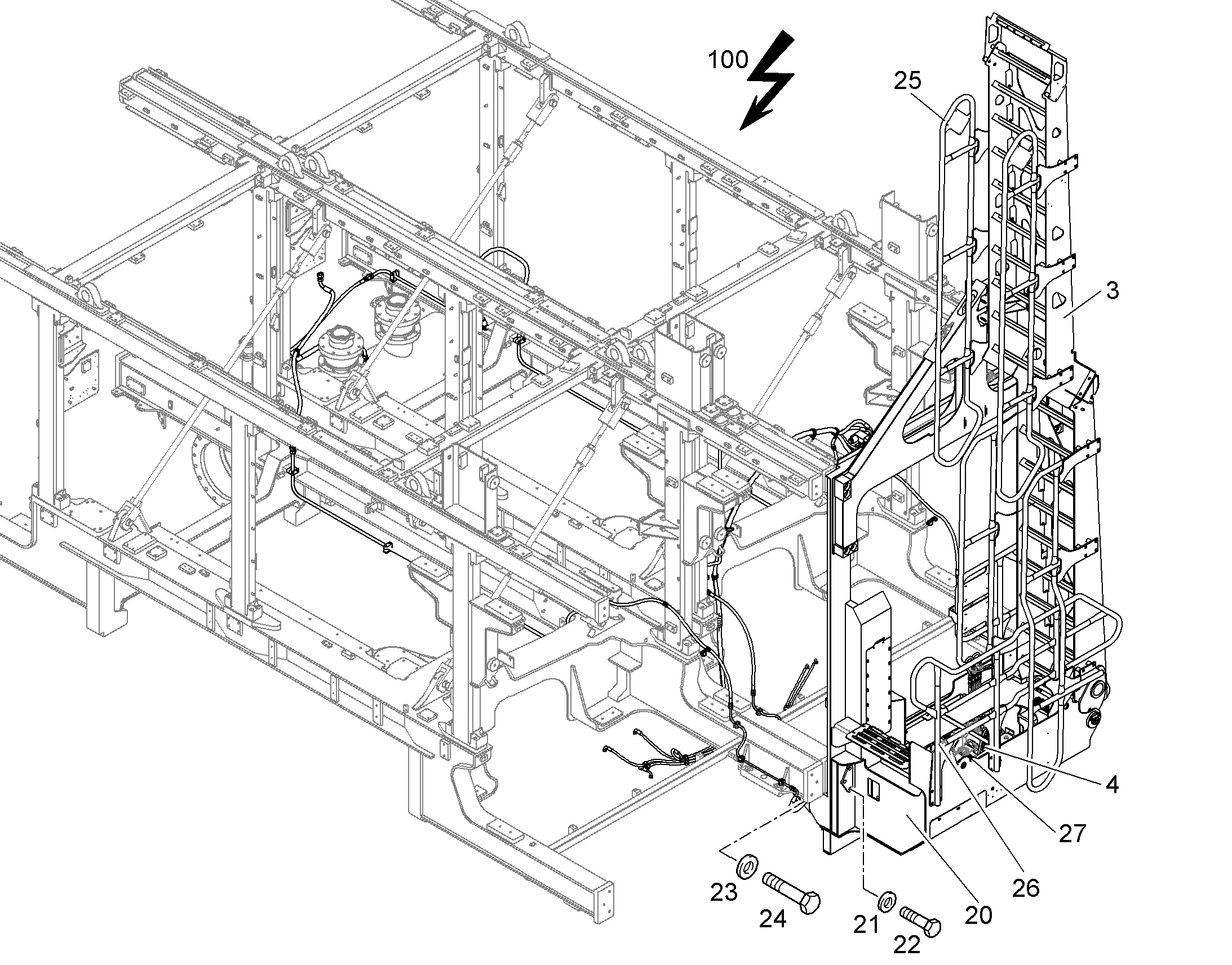 ЭЛЕКТРИЧЕСКАЯ УСТ.ПРОВОДКА 12187141 LIEBHERR