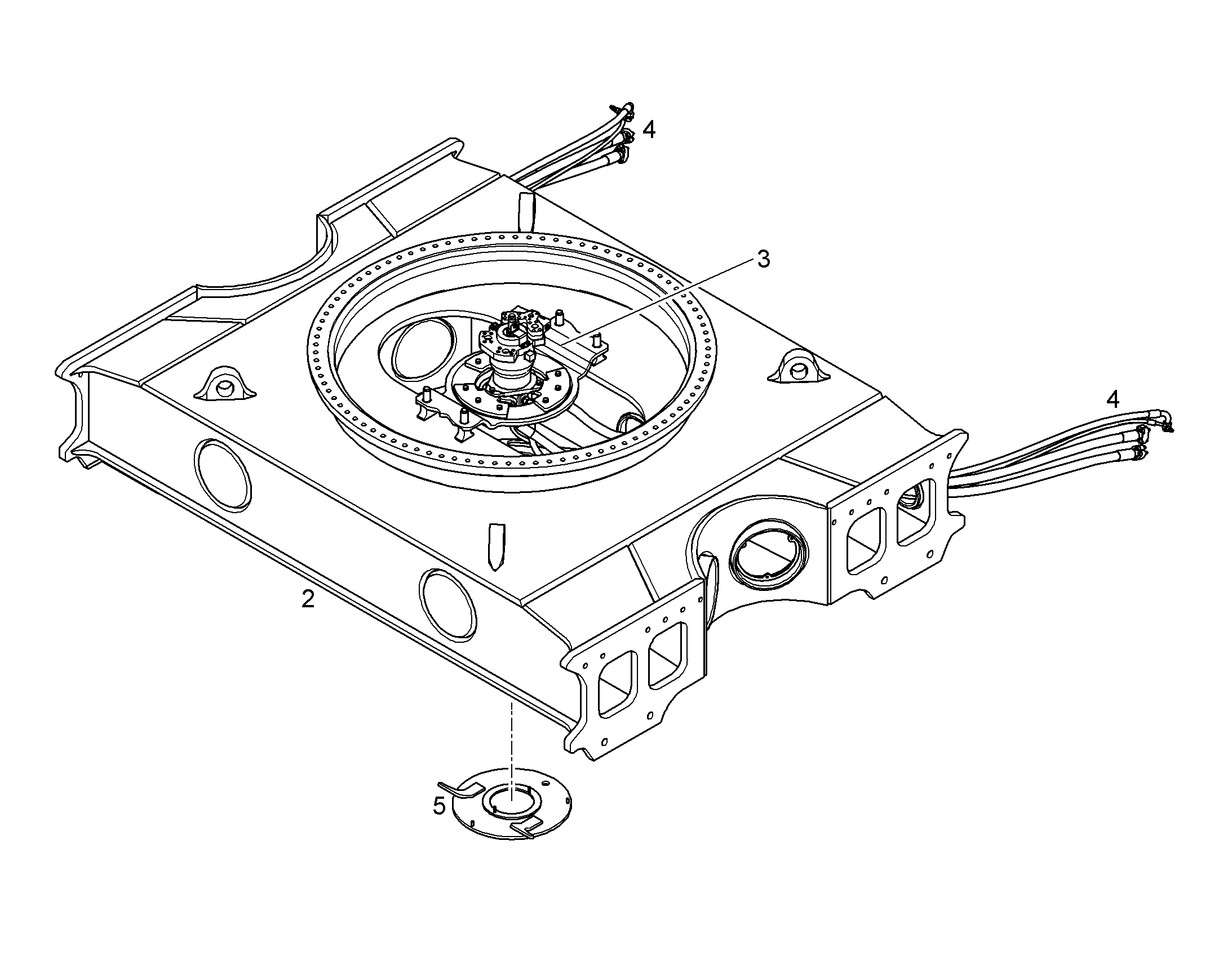 COVER CENTRAL PIECE 11855342 LIEBHERR
