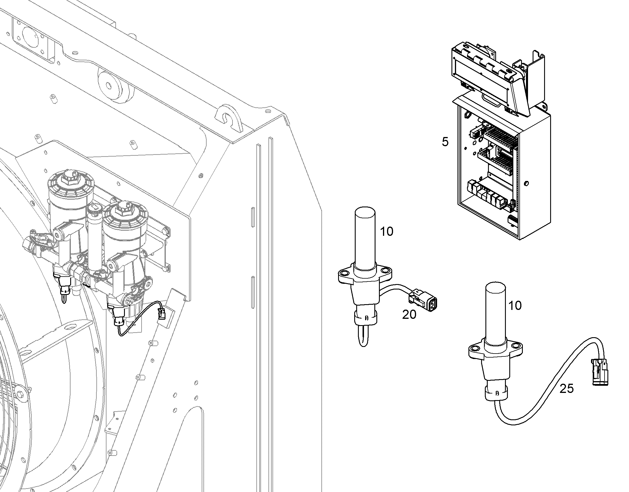 УДЛИНЕНИЕ, КОМПЛЕКТ КАБЕЛЕЙ R8-2 12186722 LIEBHERR
