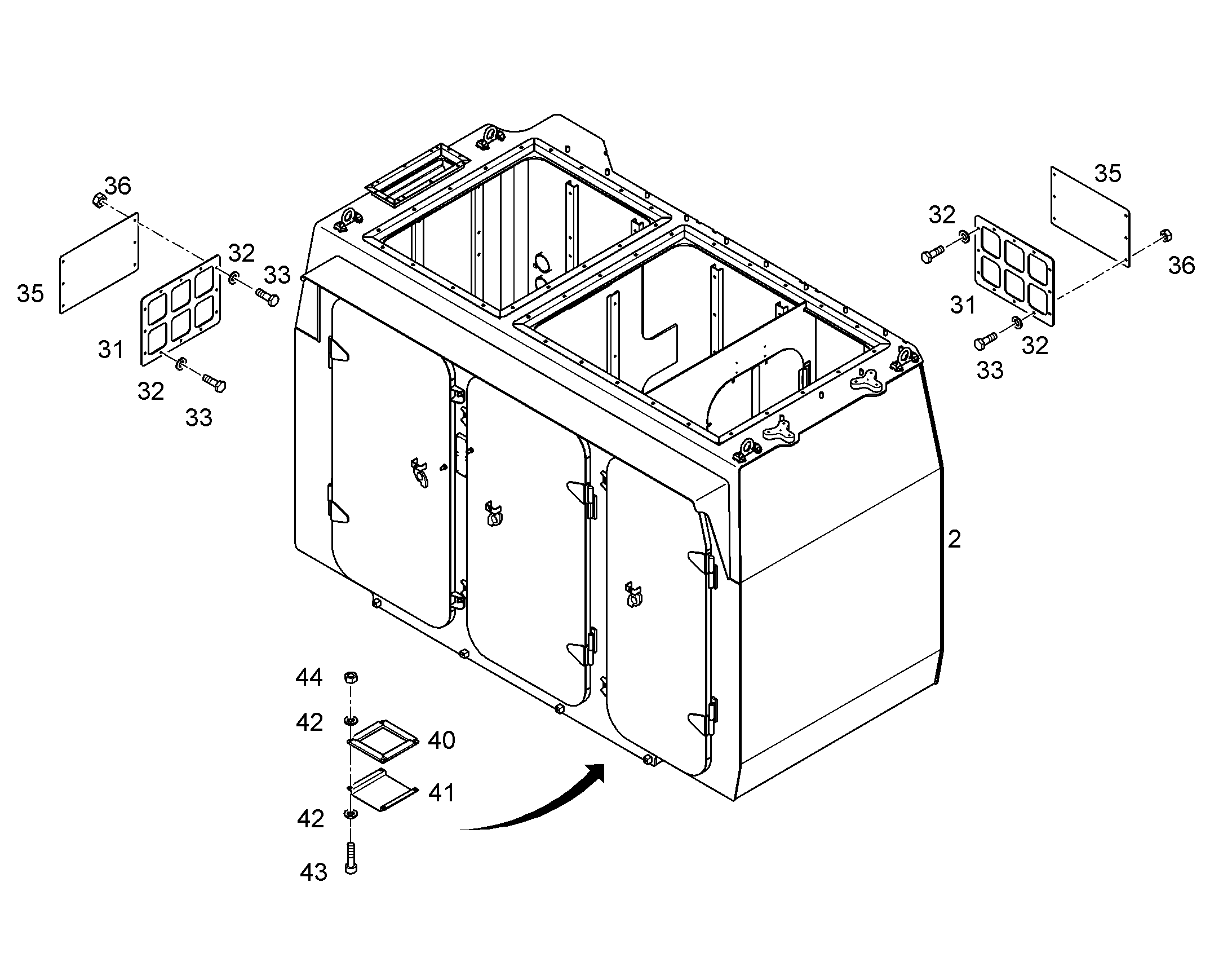 ELECTRIC BOX (MACHINED) 12186728 LIEBHERR
