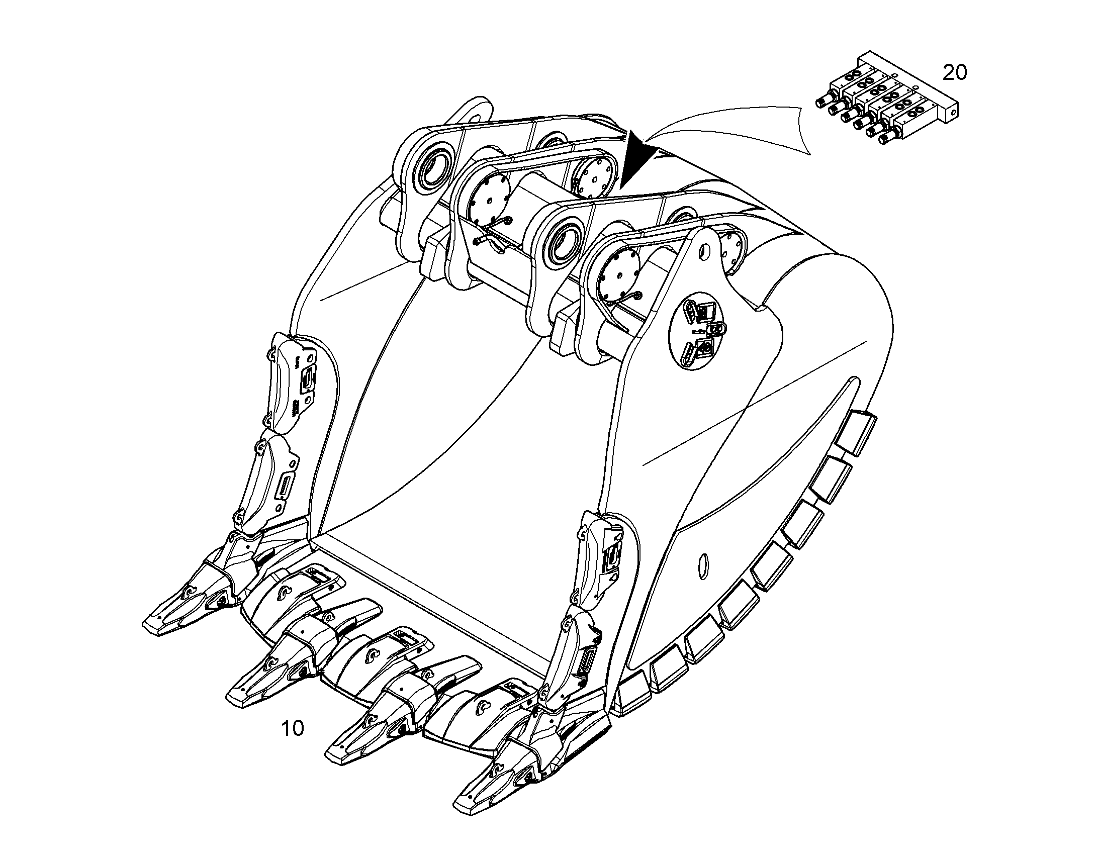 ЛОПАТА ОБРАТНАЯ HDV 12188681 LIEBHERR