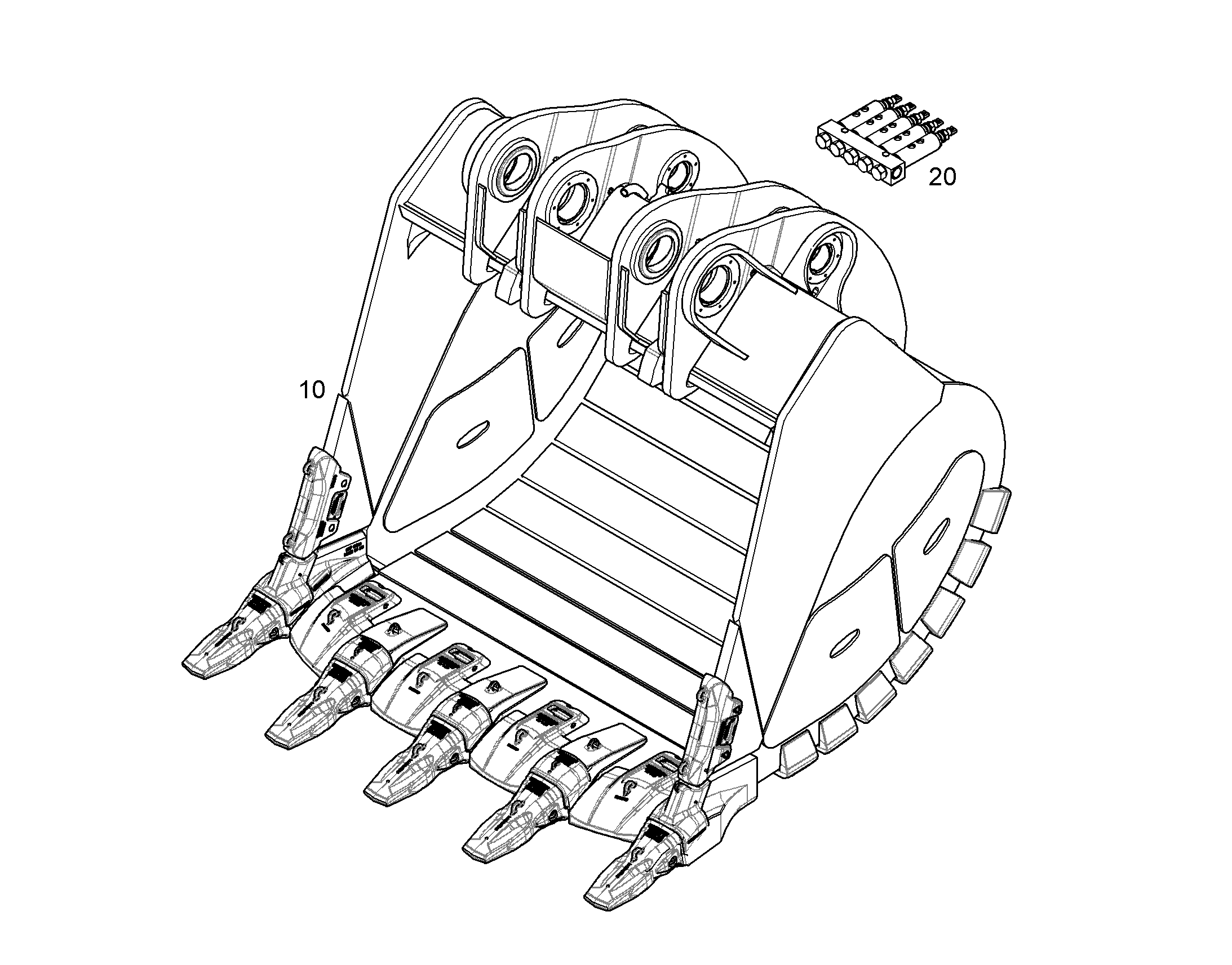 ЛОПАТА ОБРАТНАЯ HDV 12188581 LIEBHERR