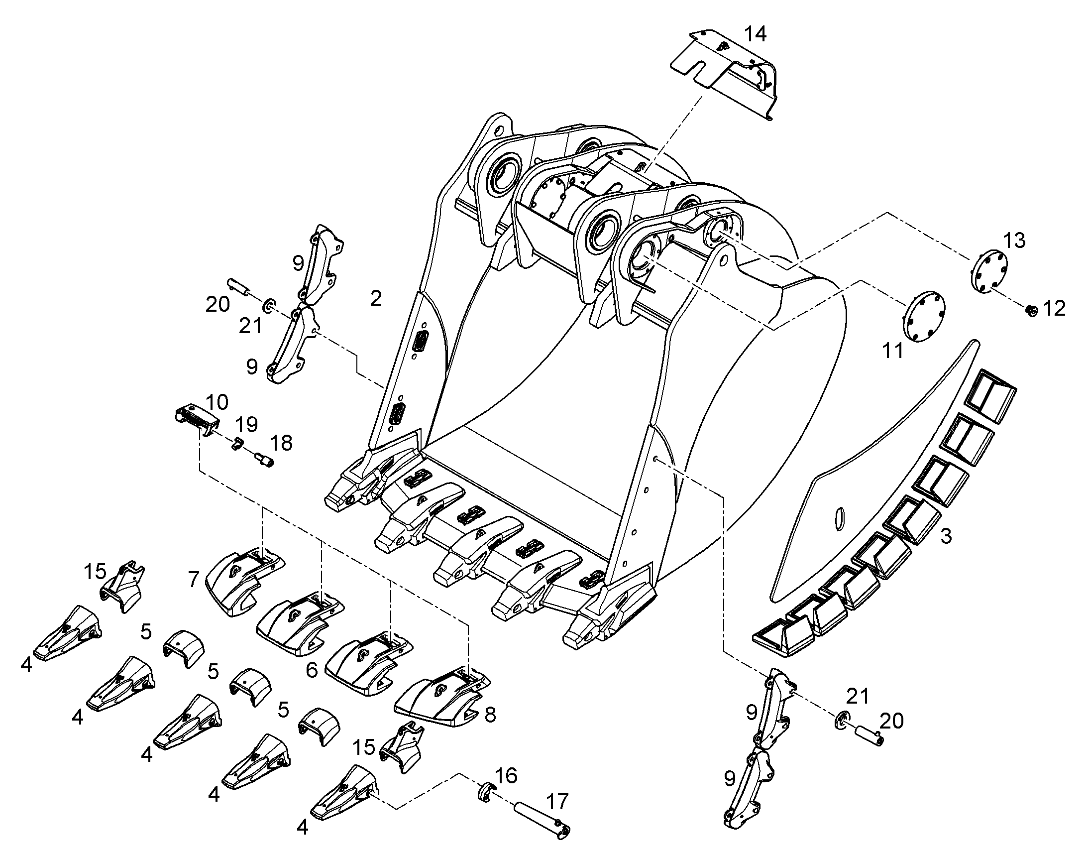 ЛОПАТА ОБРАТНАЯ 12189007 LIEBHERR