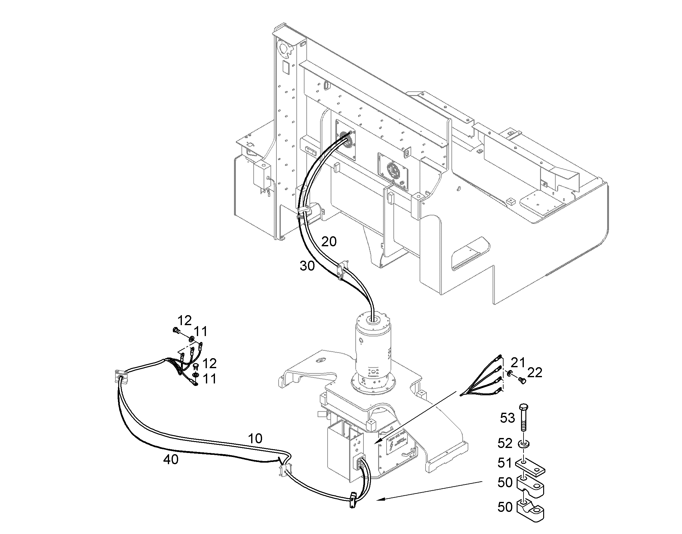 HIGH VOLTAGE WIRING HARNESS 12185352 LIEBHERR
