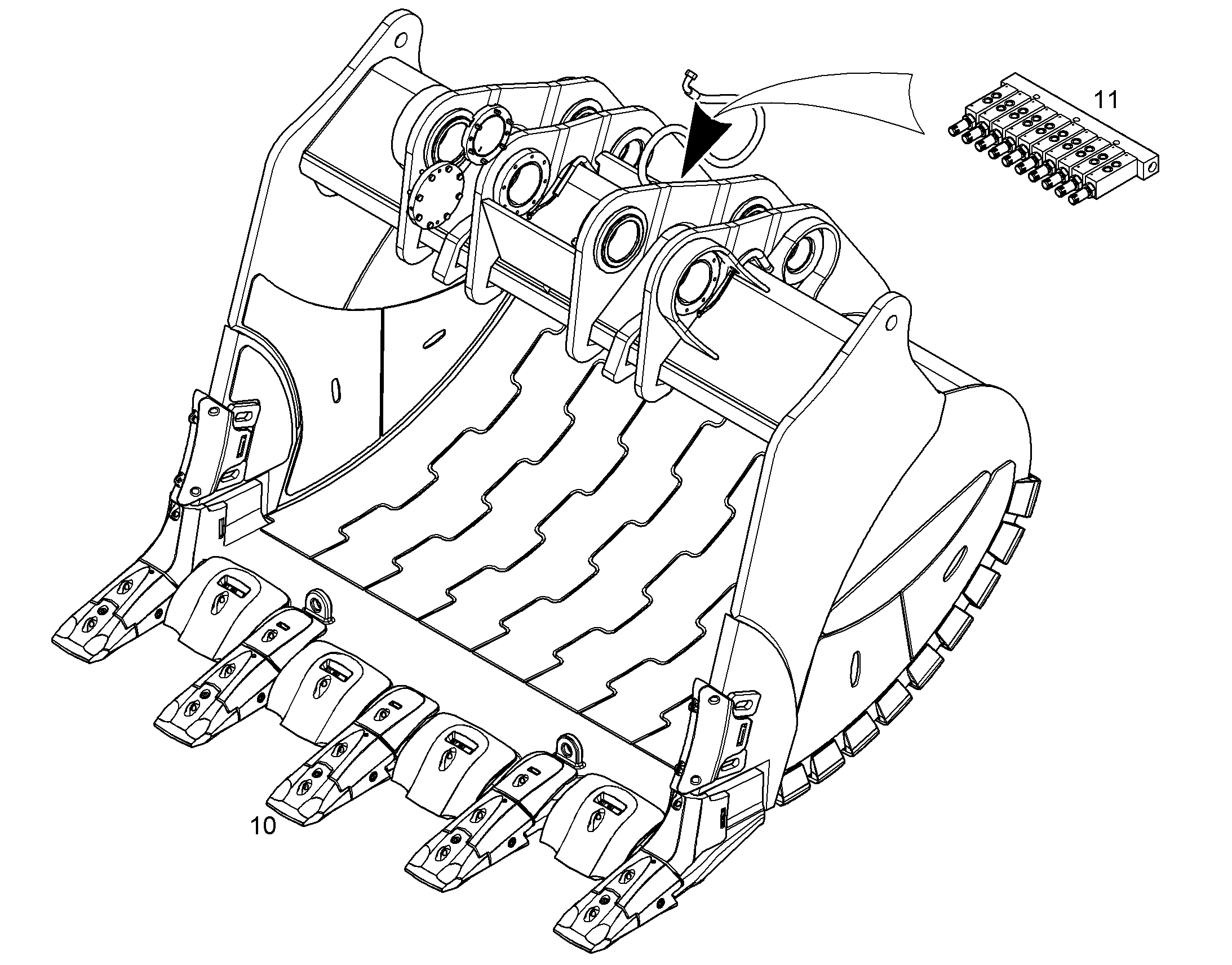 ЛОПАТА ОБРАТНАЯ HDV 11857556 LIEBHERR