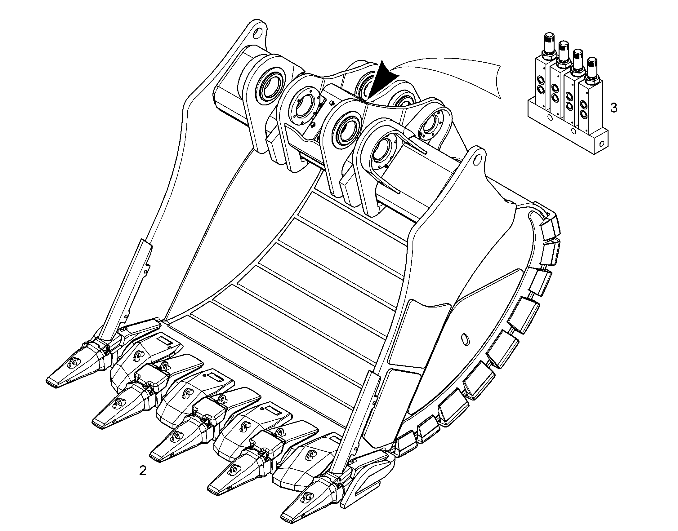 ЛОПАТА ОБРАТНАЯ HDV 12182303 LIEBHERR