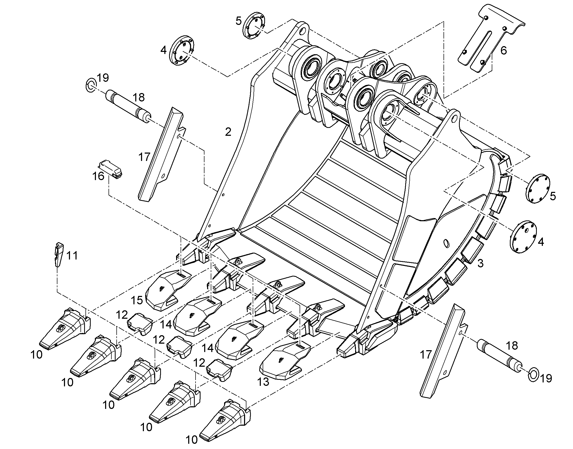 ЛОПАТА ОБРАТНАЯ 12182304 LIEBHERR