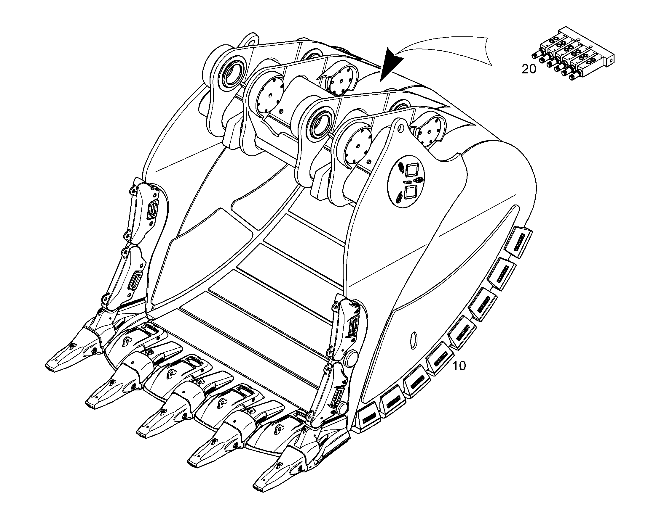 ЛОПАТА ОБРАТНАЯ HDV 12185956 LIEBHERR