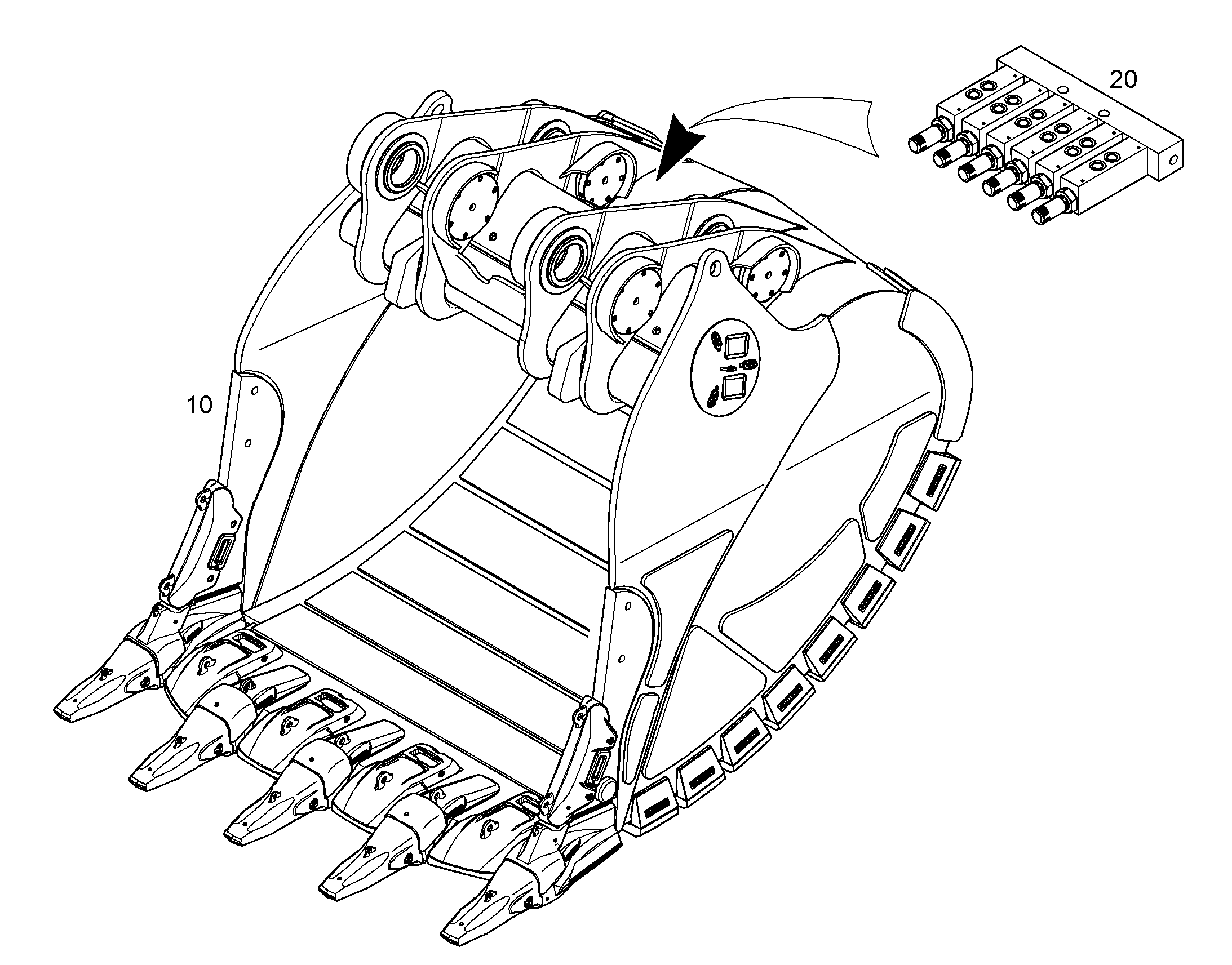 ЛОПАТА ОБРАТНАЯ HDV 12185749 LIEBHERR