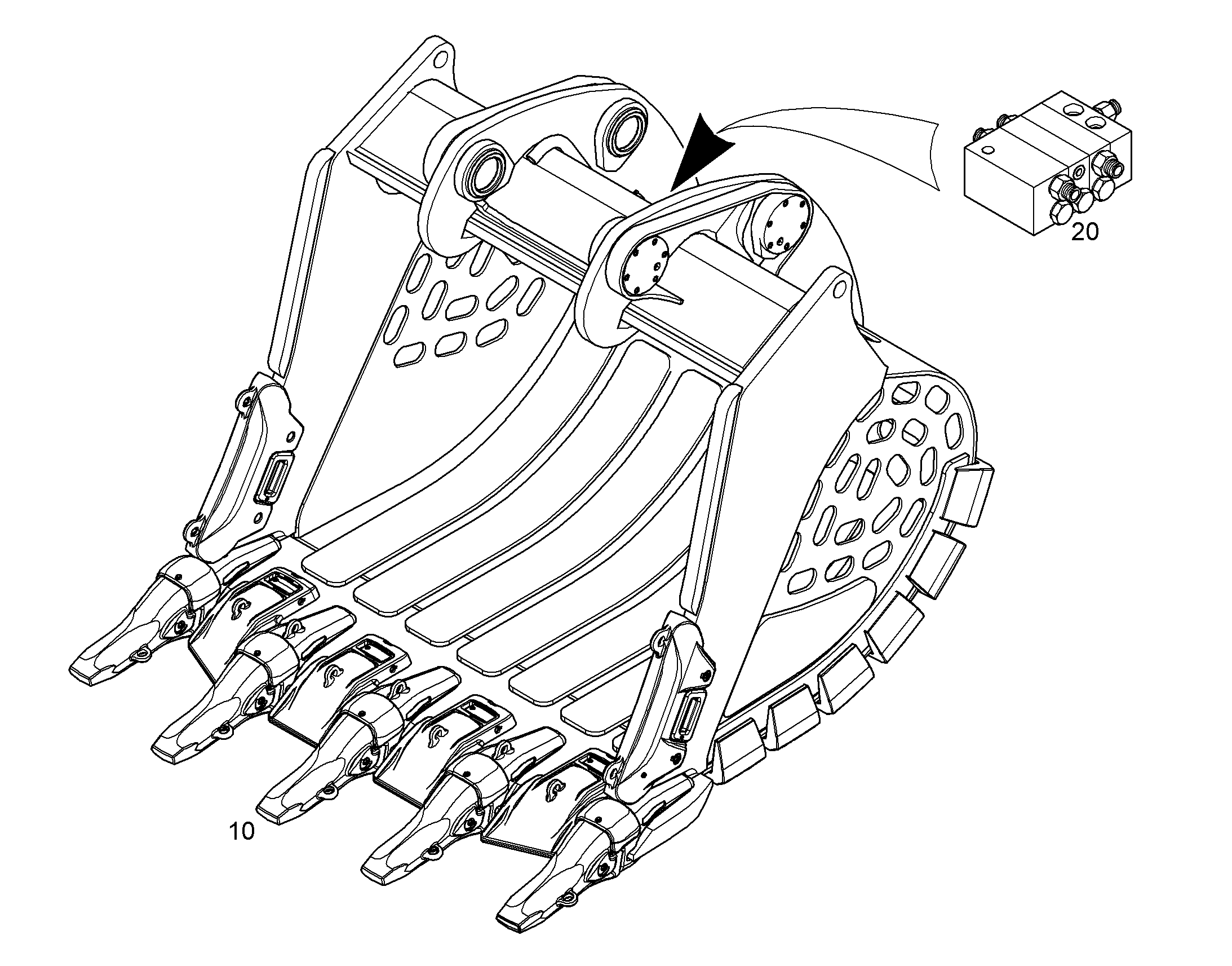 ЛОПАТА ОБРАТНАЯ HD 12186614 LIEBHERR