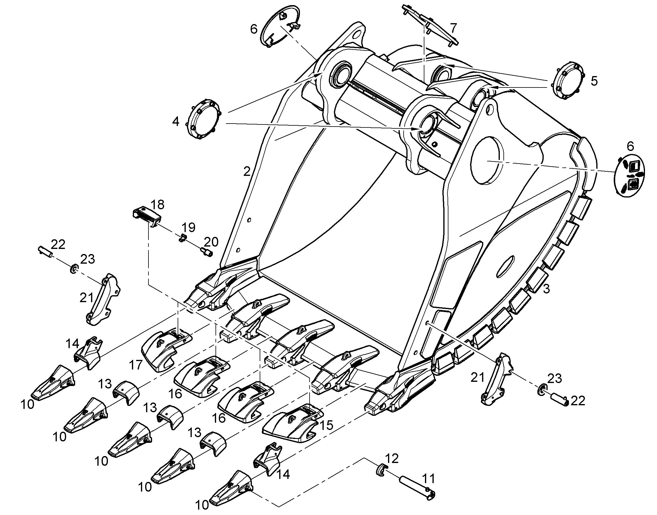 ЛОПАТА ОБРАТНАЯ 12186961 LIEBHERR