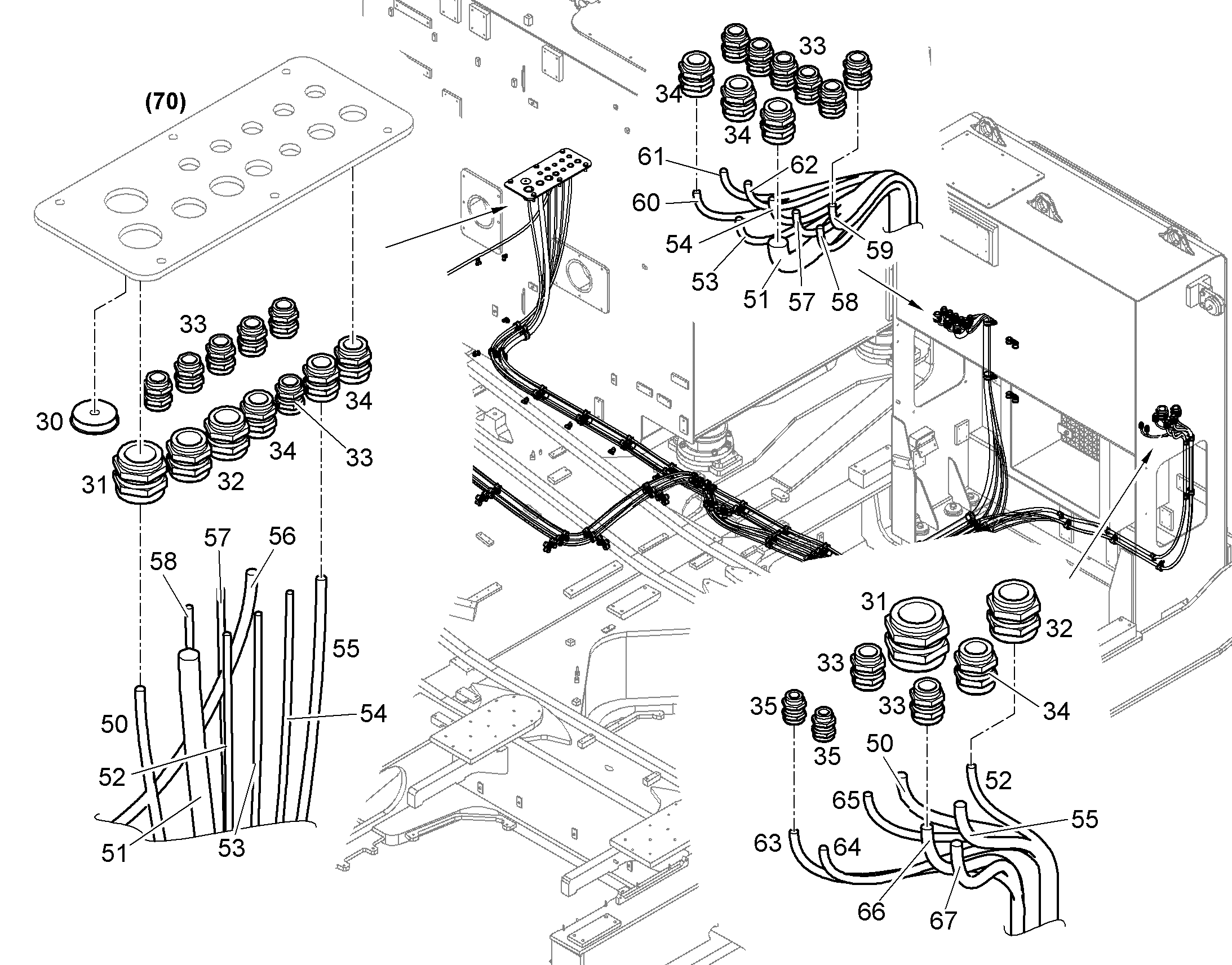 LOW VOLTAGE WIRING HARNESS 12180839 LIEBHERR