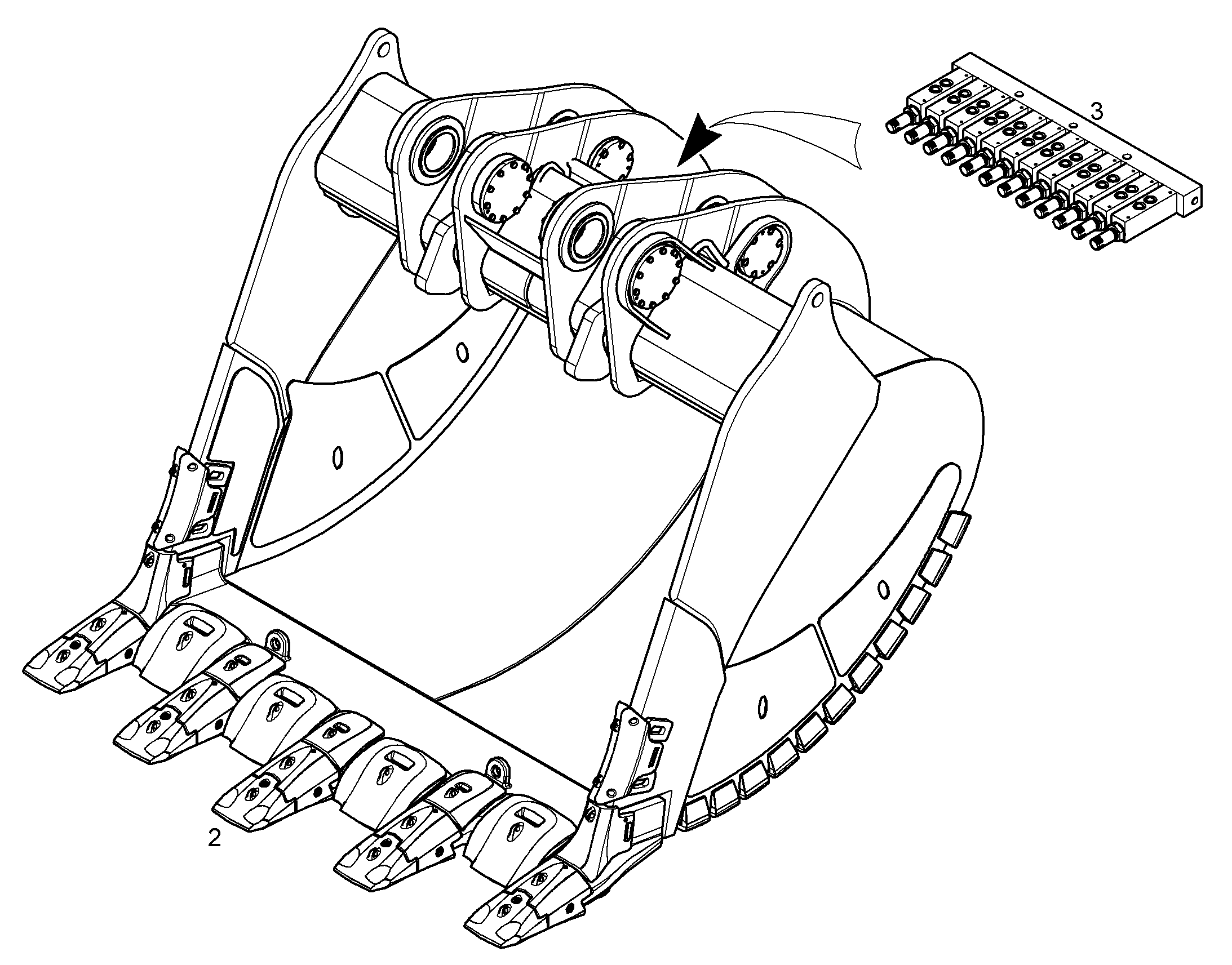 ЛОПАТА ОБРАТНАЯ HD 12189040 LIEBHERR