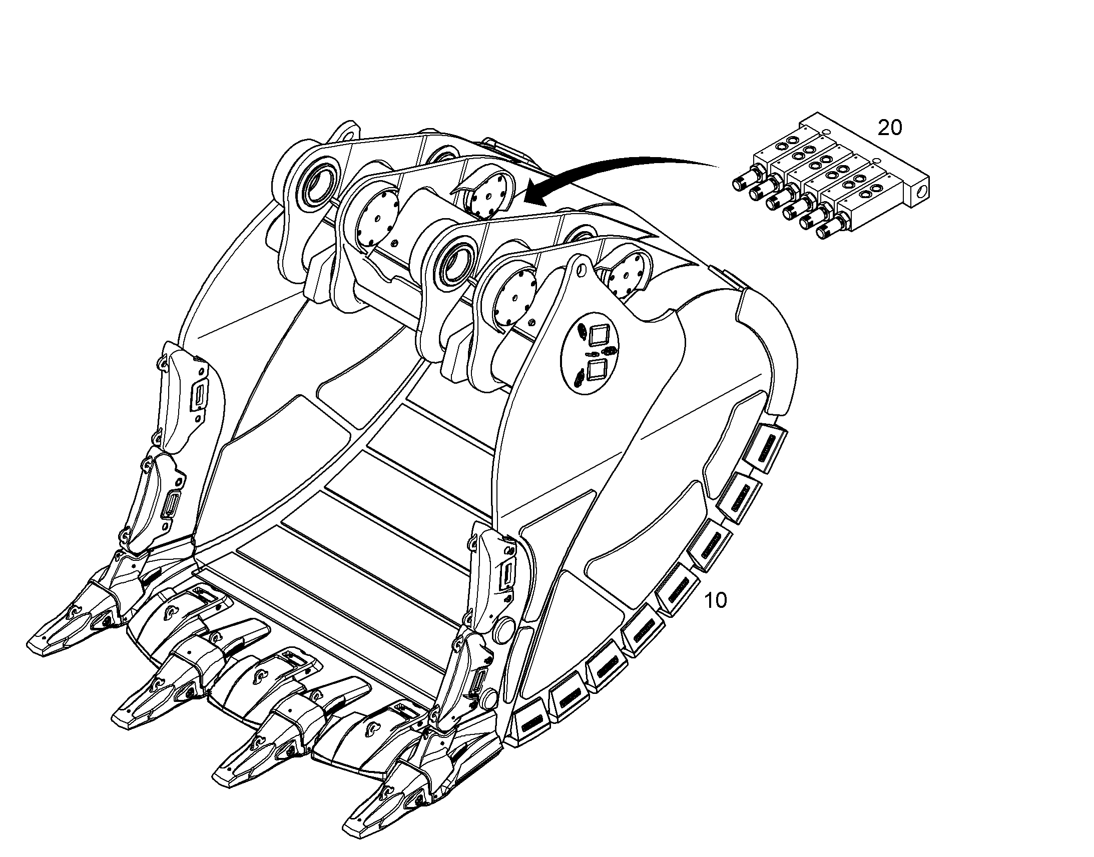 ЛОПАТА ОБРАТНАЯ HDV 12192500 LIEBHERR