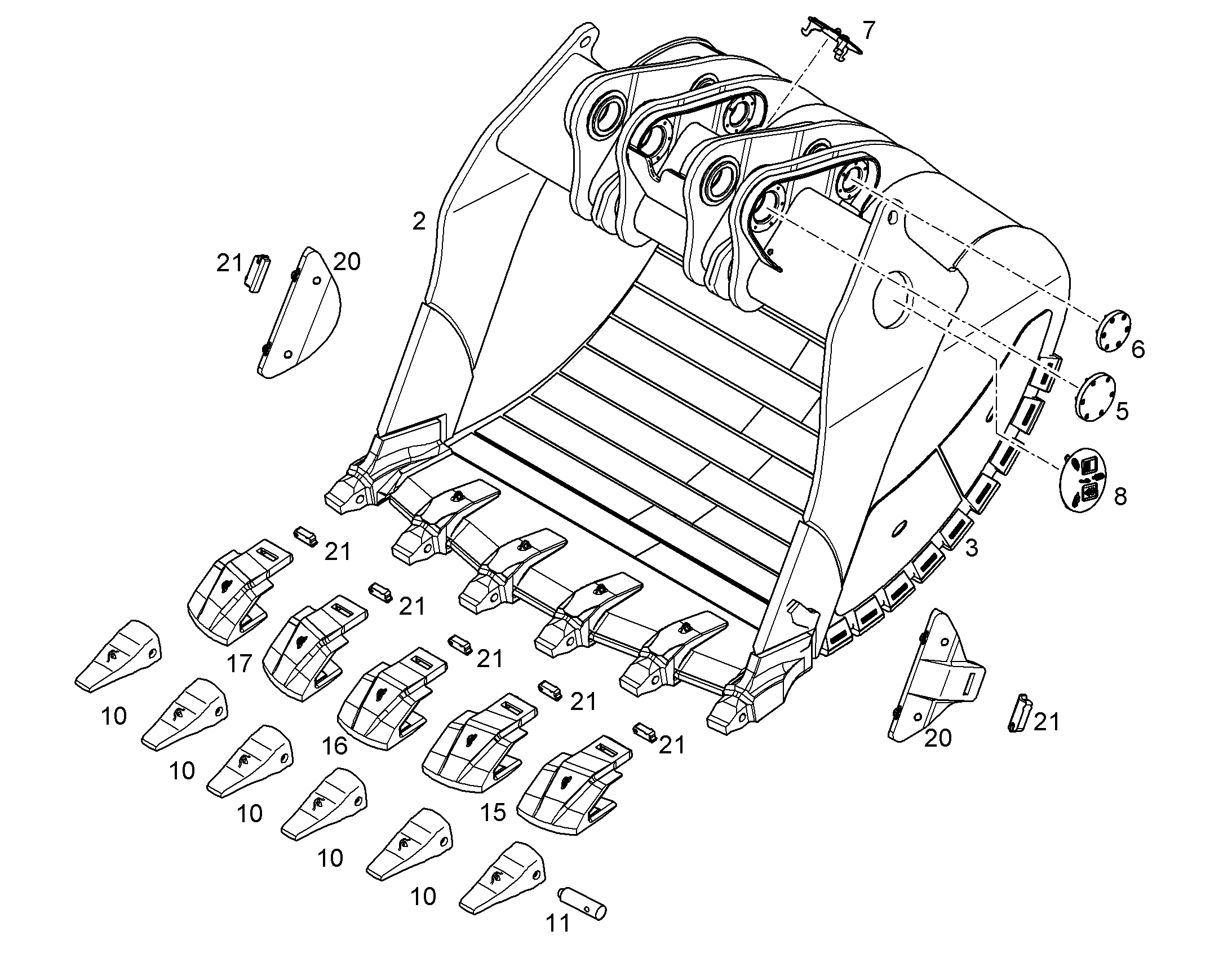 ЛОПАТА ОБРАТНАЯ 12191468 LIEBHERR