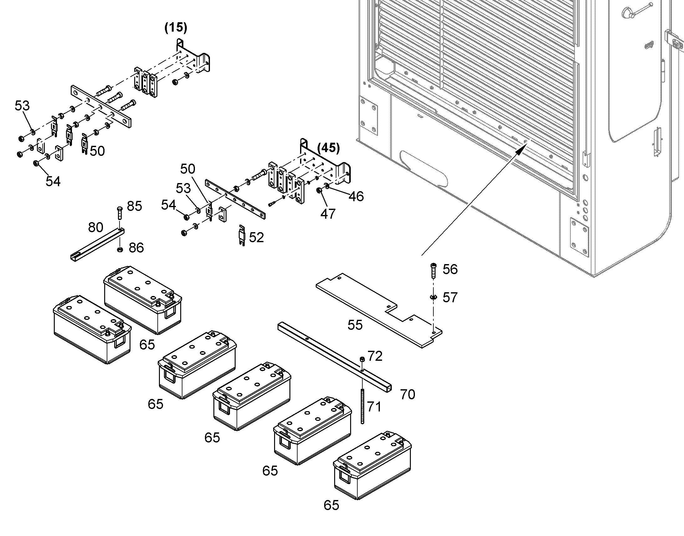 ОСНОВНАЯ ПЛАНКА BATTERIE 11859612 LIEBHERR