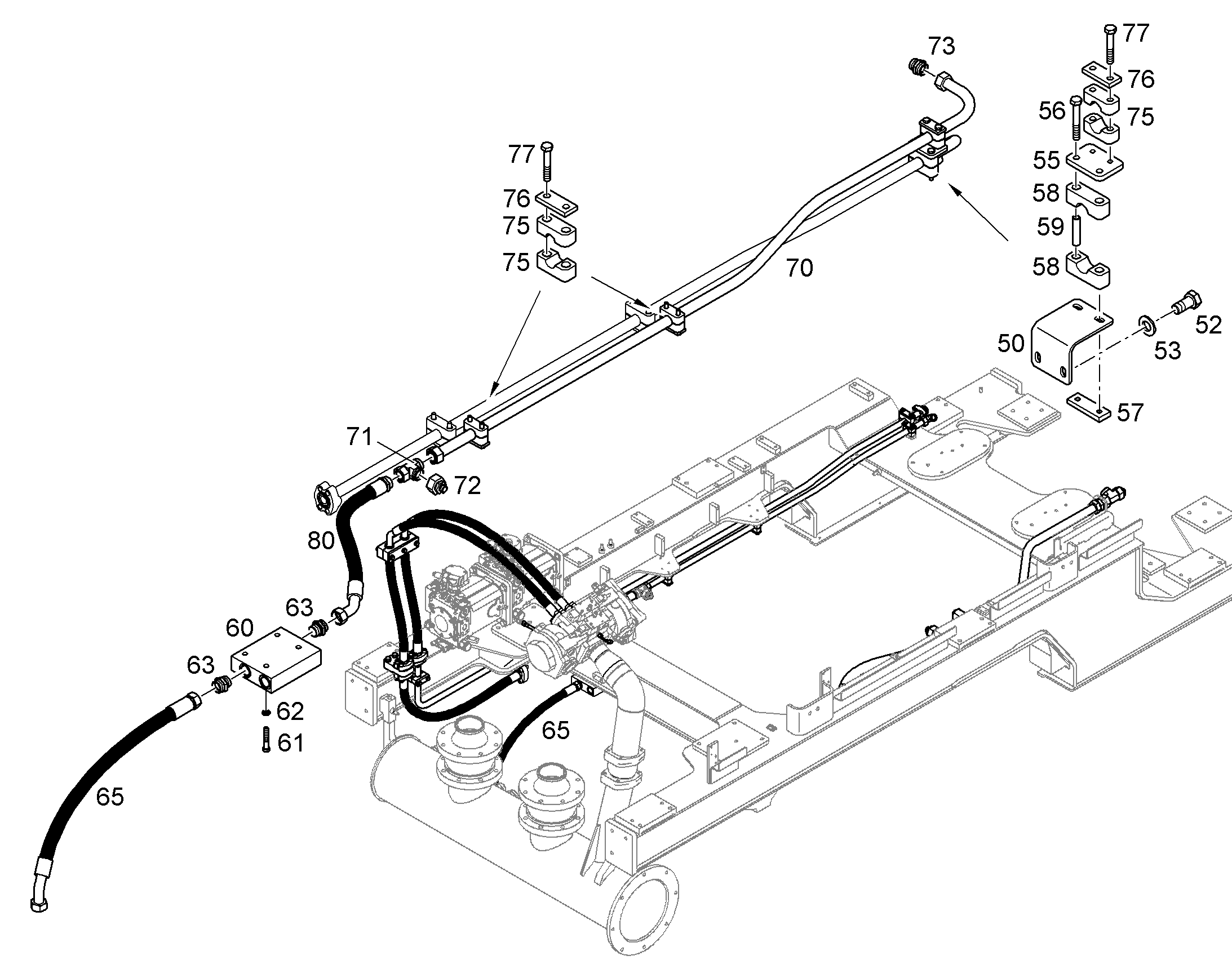 ШЛАНГ 25X700 10000965 LIEBHERR