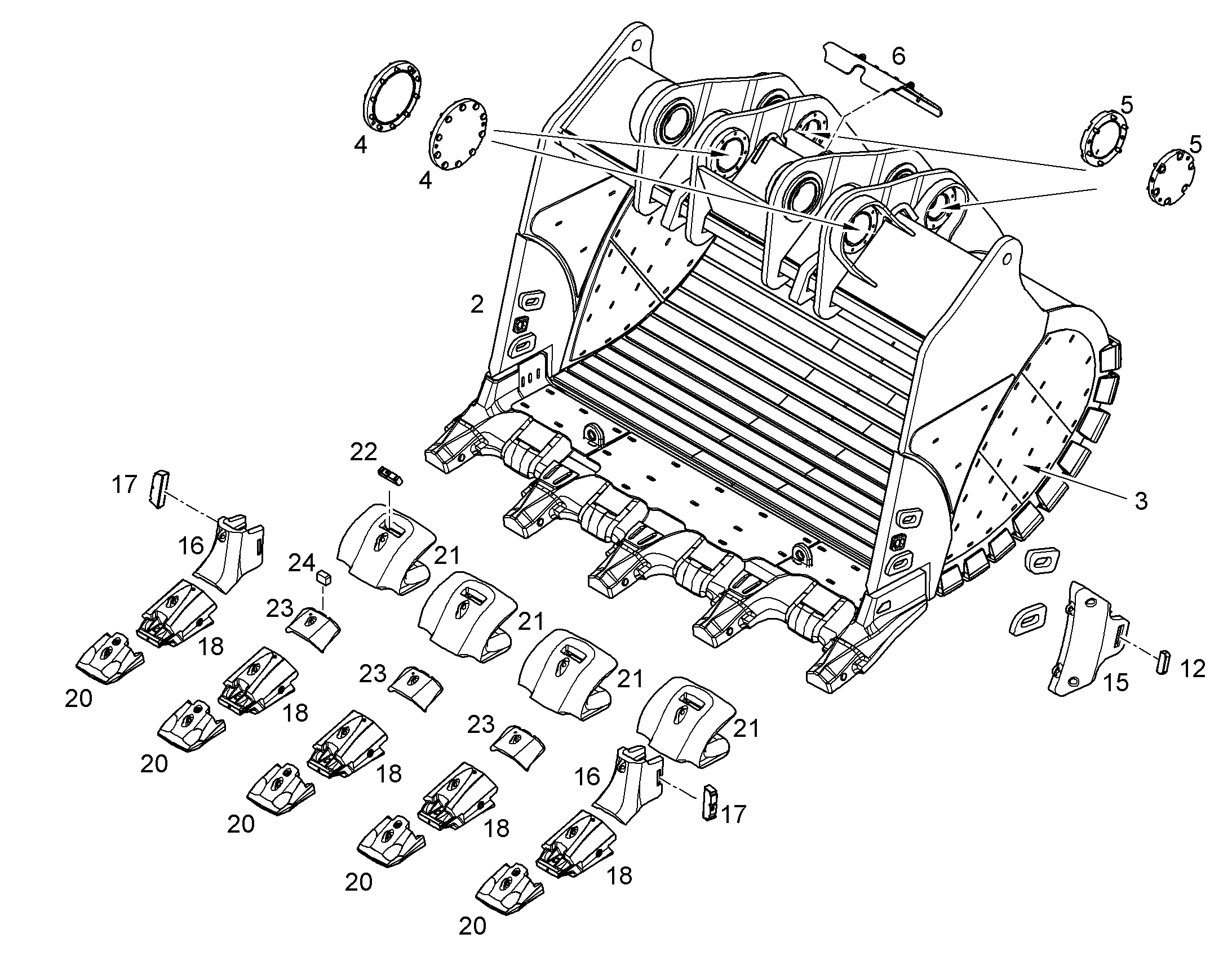 ЛОПАТА ОБРАТНАЯ 12195184 LIEBHERR