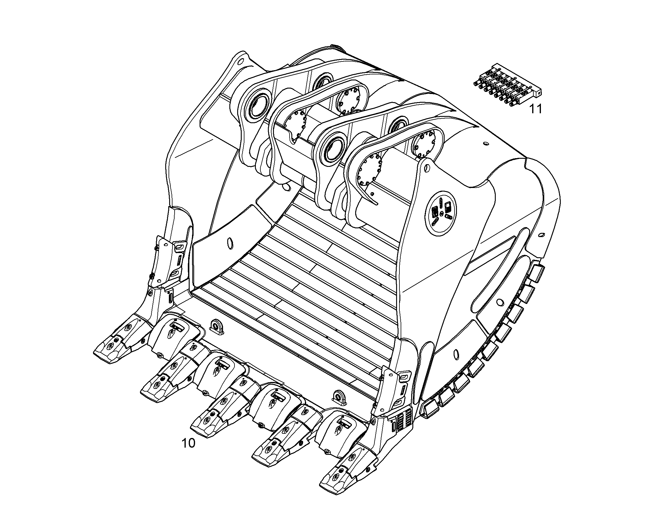 ЛОПАТА ОБРАТНАЯ HDV 4850mm 47m³ 12194512 LIEBHERR