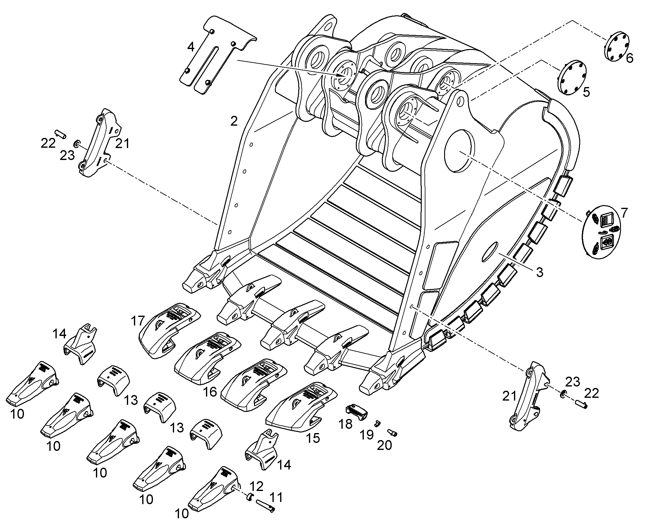 ЛОПАТА ОБРАТНАЯ 12194006 LIEBHERR