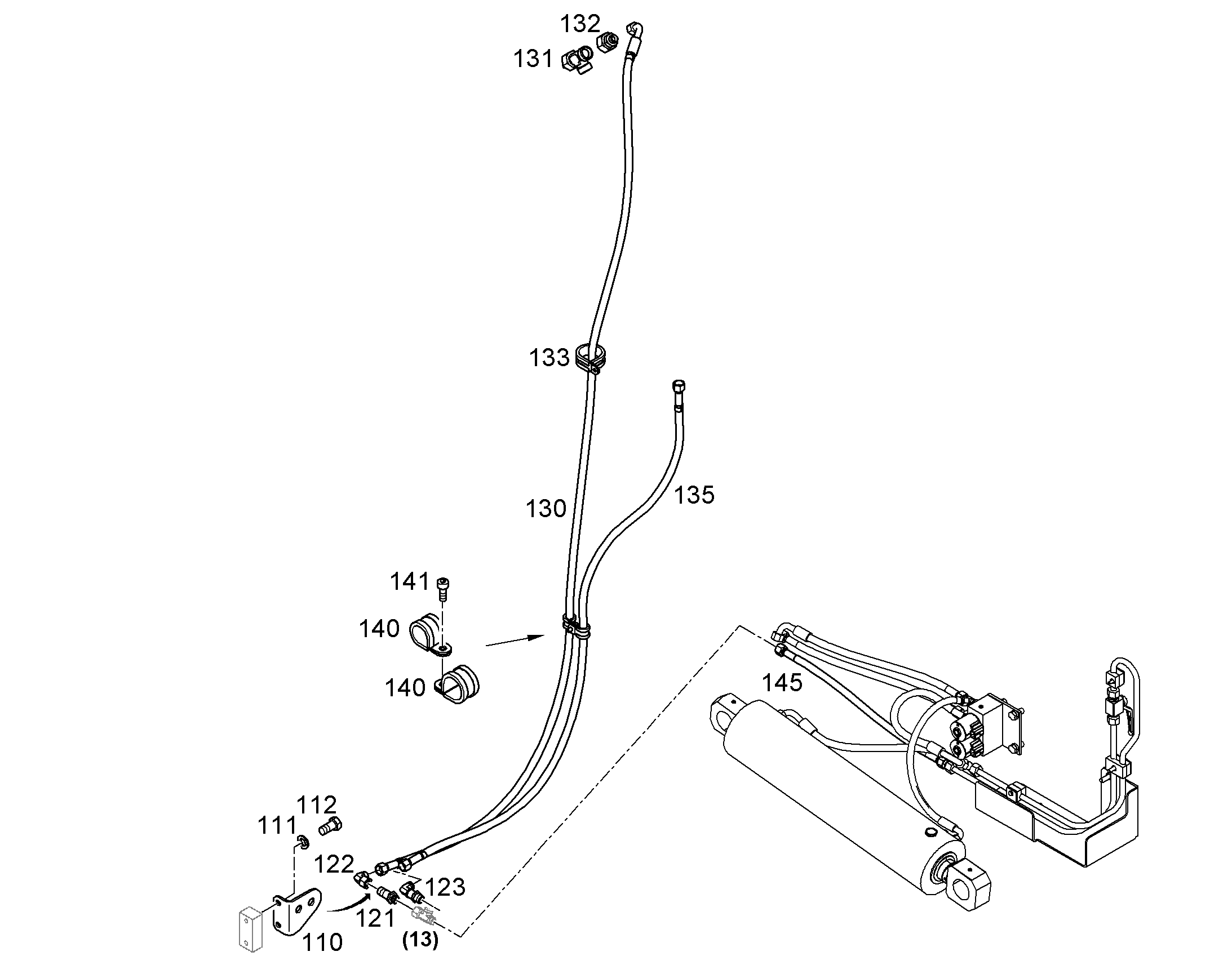 ШЛАНГ 10X2350 10285649 LIEBHERR