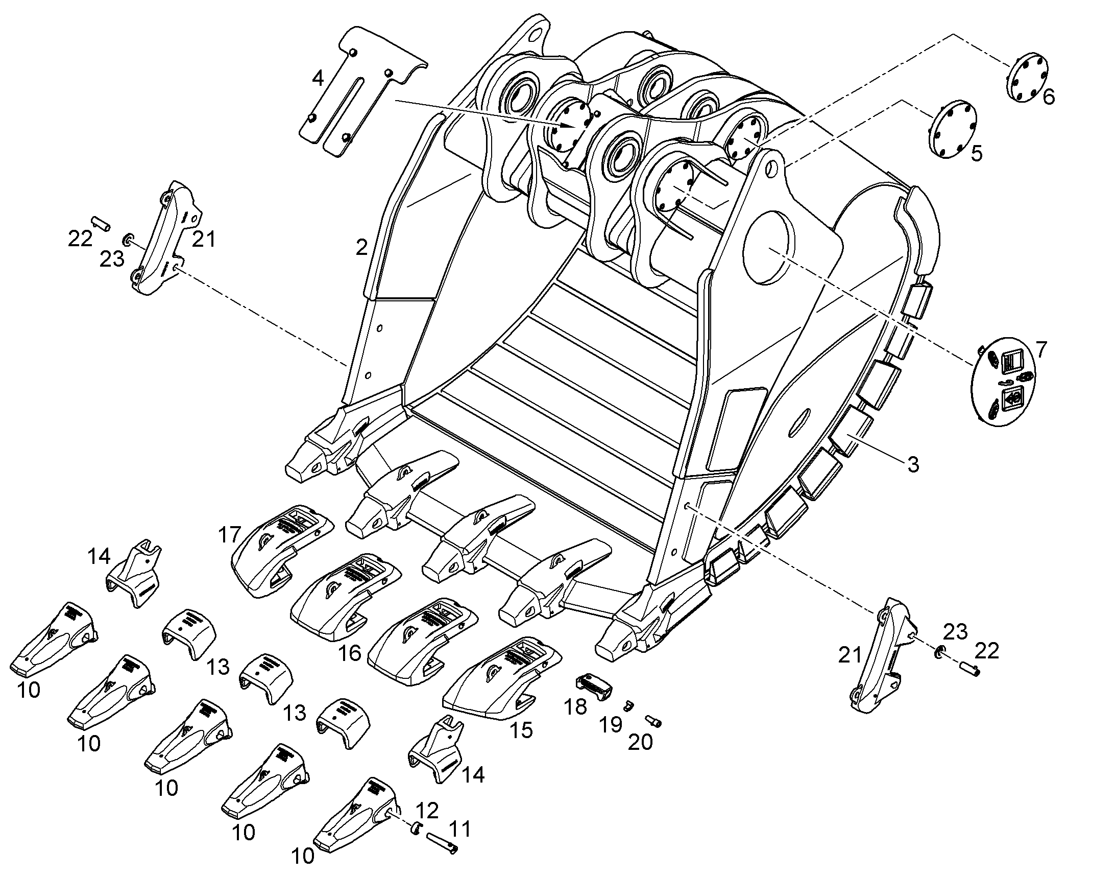 ЛОПАТА ОБРАТНАЯ 12195610 LIEBHERR
