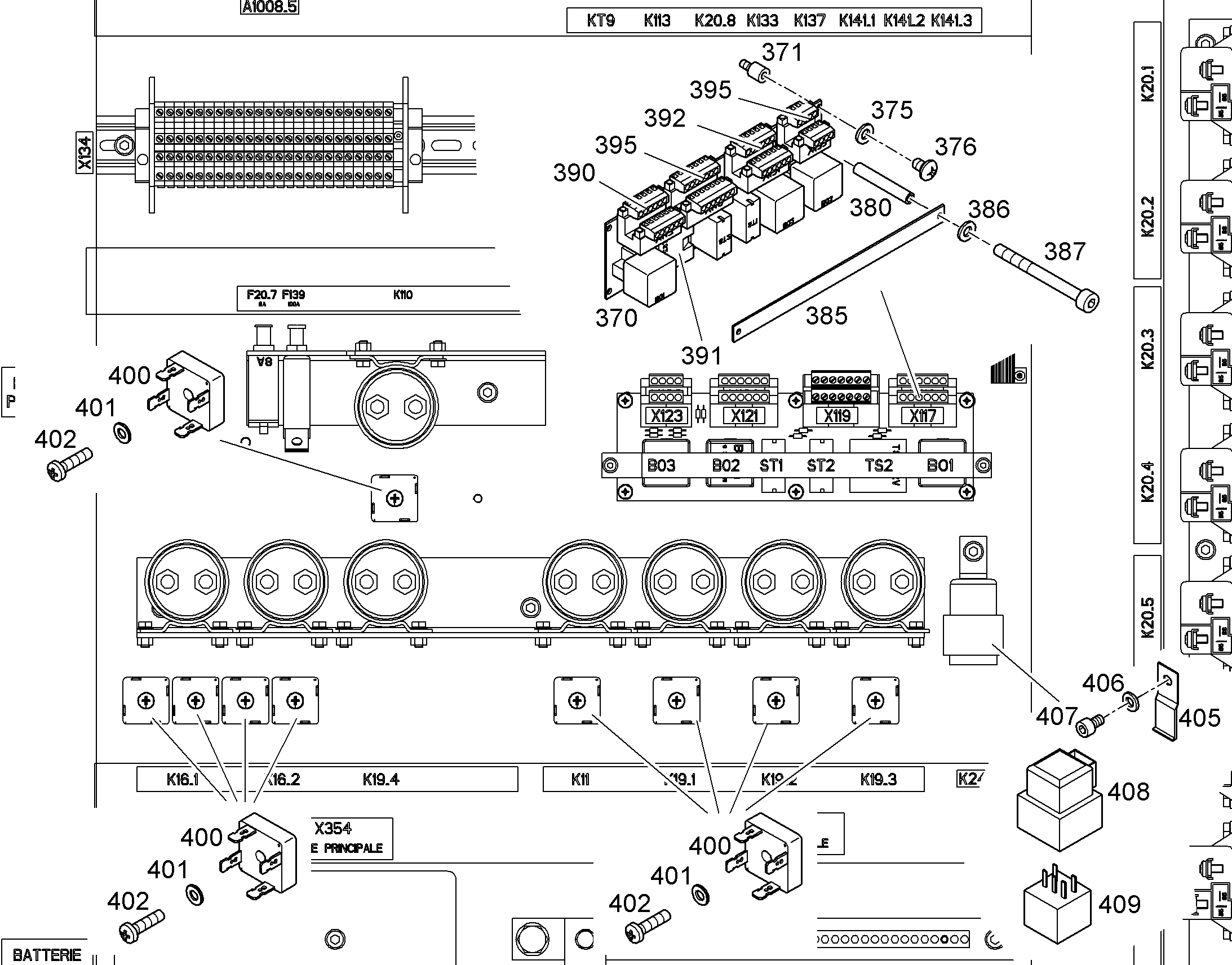 КОМБИНАЦИЯ РЕЛЕ И ДИОДОВ 10444097 LIEBHERR