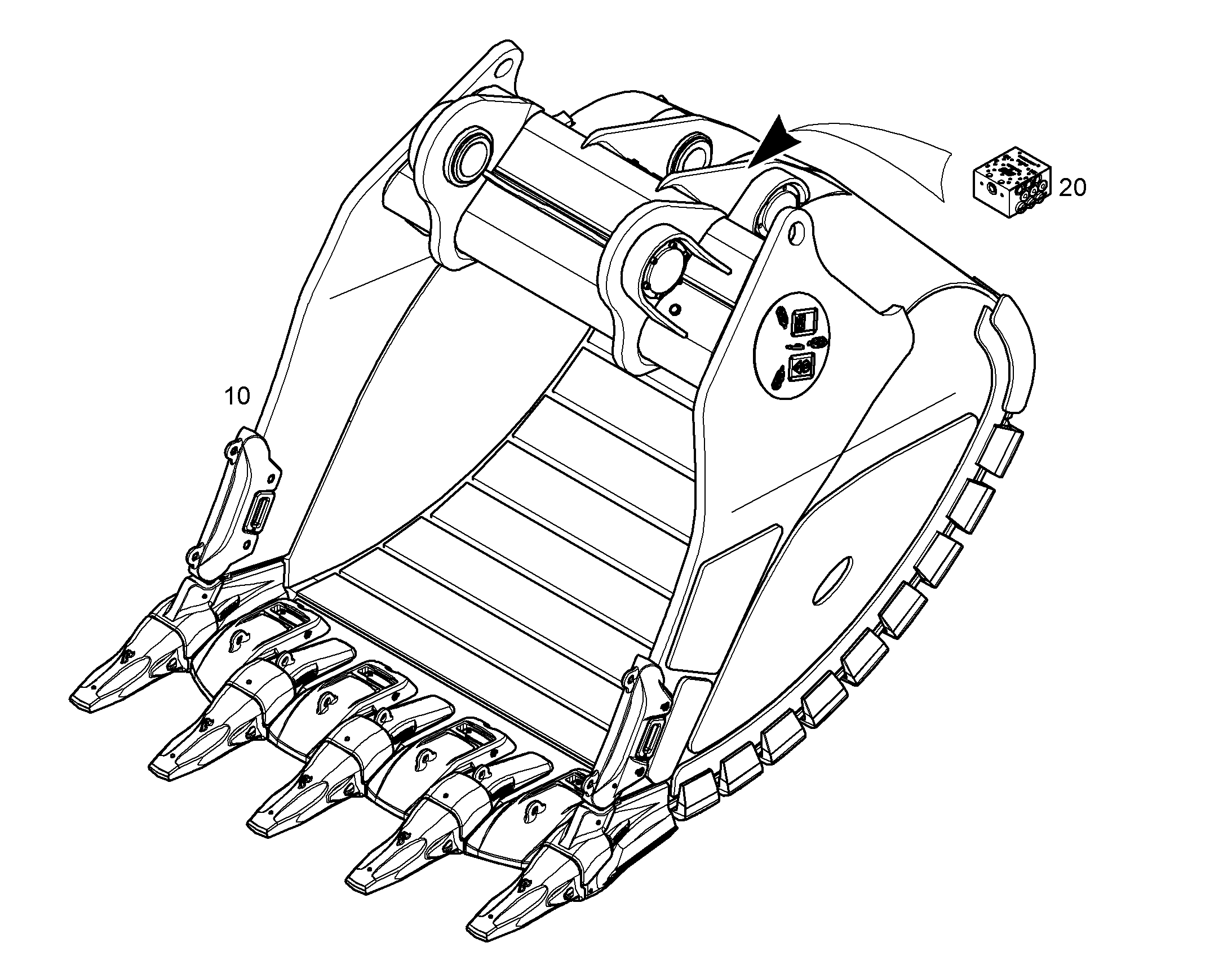 ЛОПАТА ОБРАТНАЯ HDV 12196183 LIEBHERR