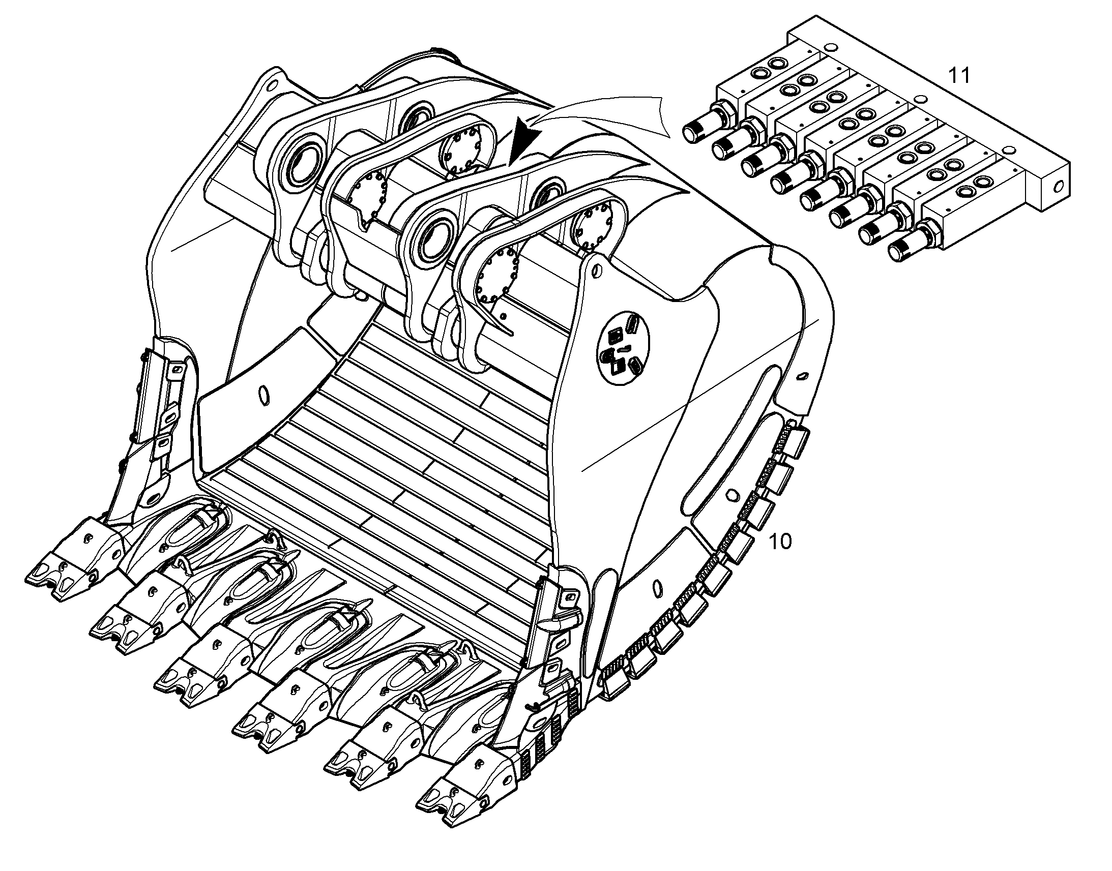 ЛОПАТА ОБРАТНАЯ HDV 4850mm 47m³ 12189286 LIEBHERR