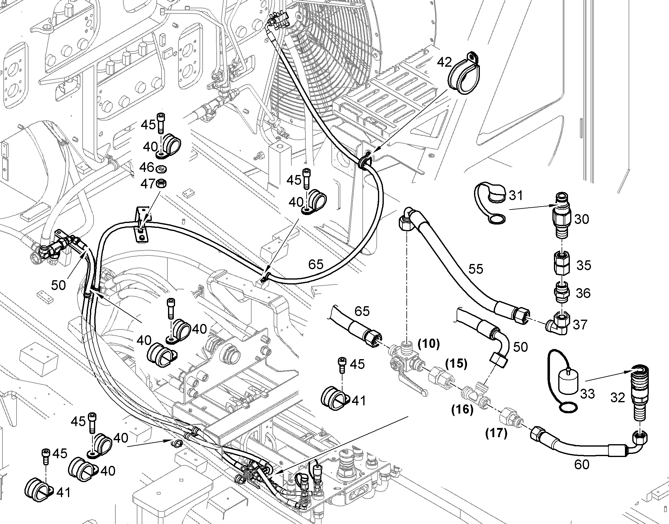 ШЛАНГ 10X350 10470775 LIEBHERR