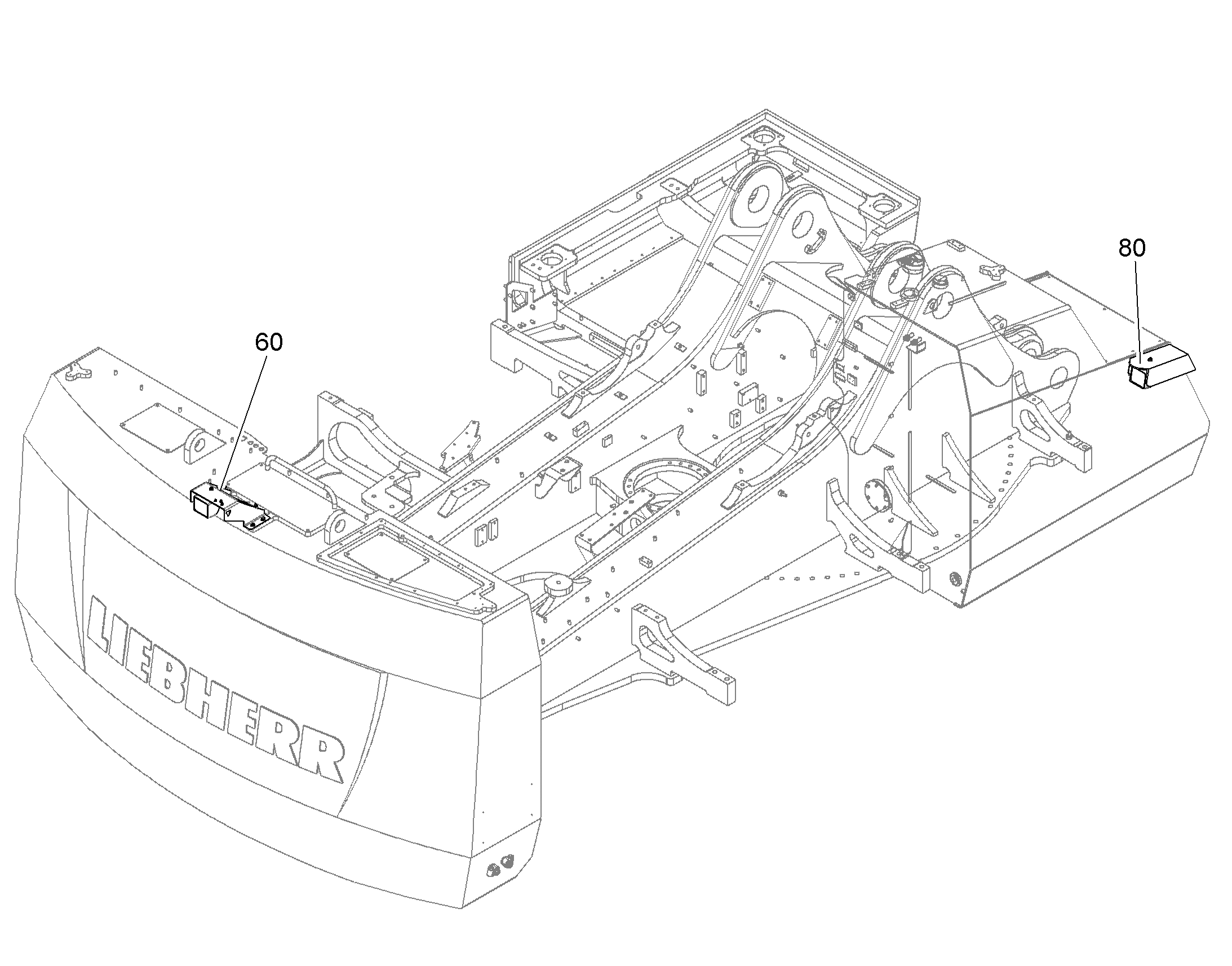МОНТАЖ КАМЕРЫ ДЛЯ КУЗОВА СЛЕВА 12192537 LIEBHERR