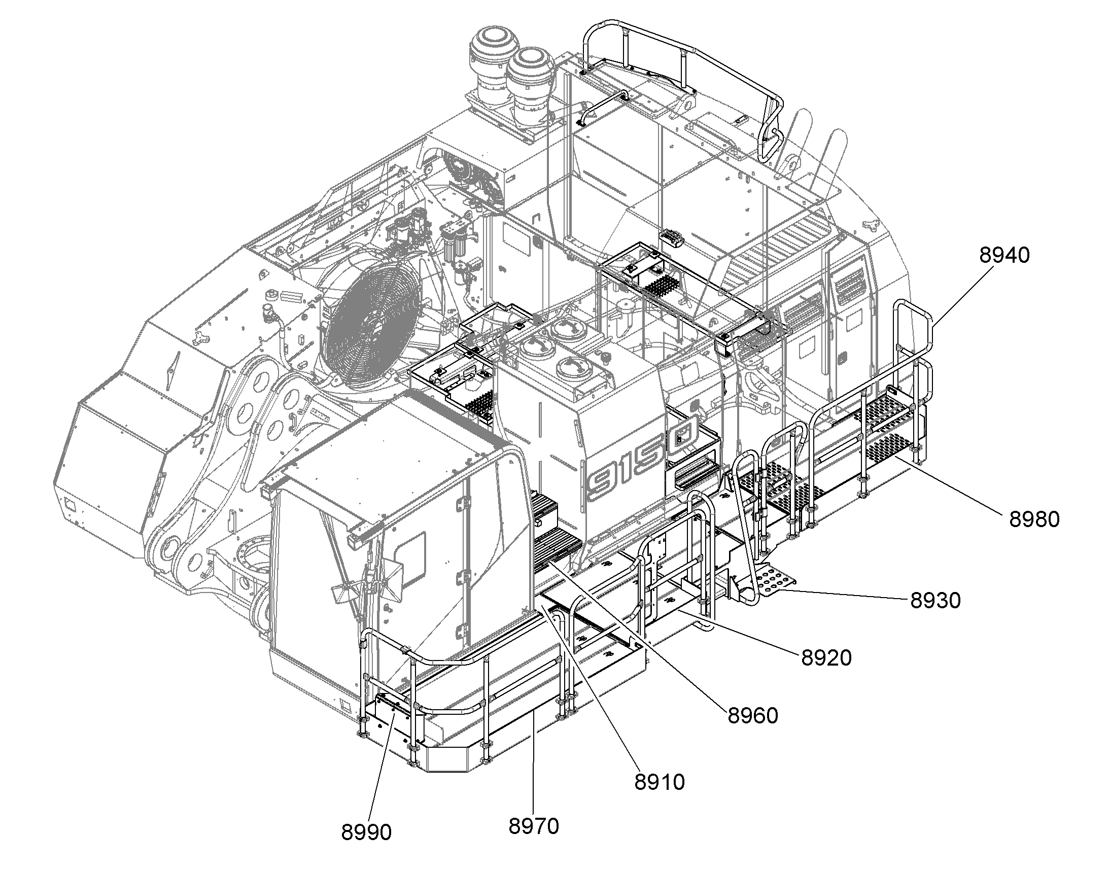 CATWALK FOR LADDER 12190145 LIEBHERR