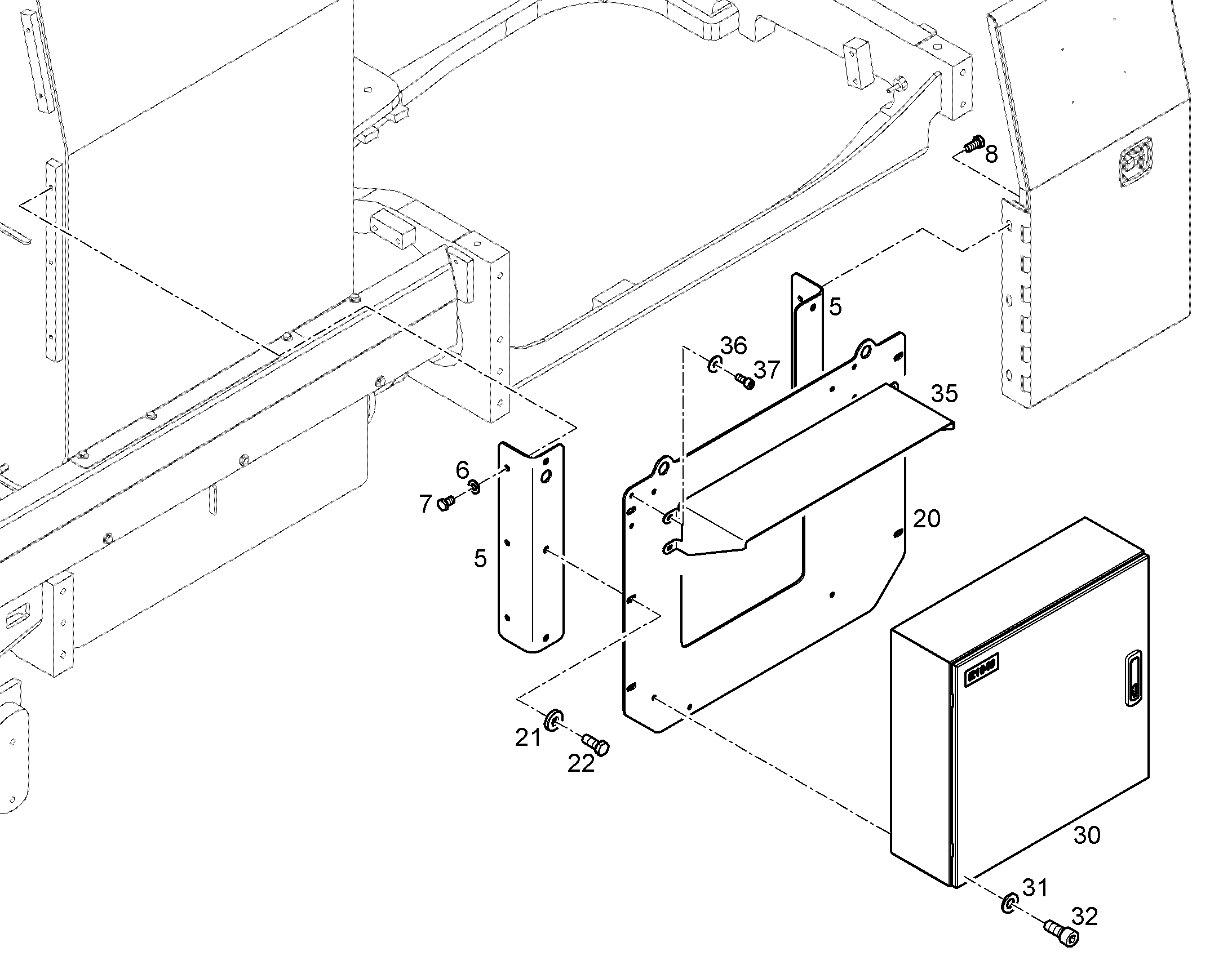 BOX SUPPORT 12190192 LIEBHERR