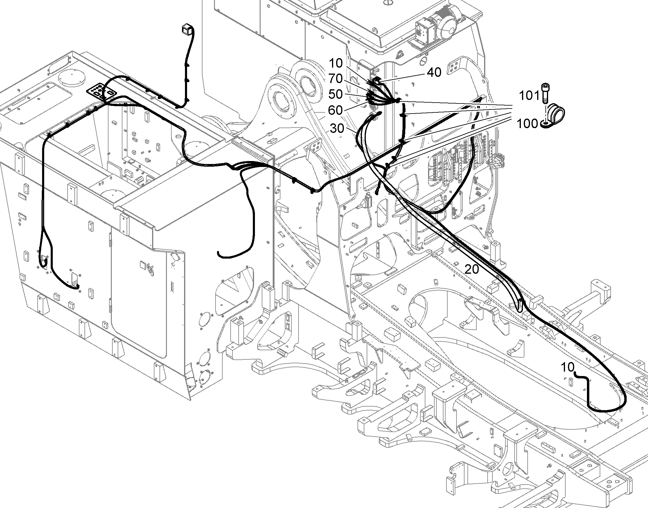 HIGH VOLTAGE WIRING HARNESS 12180243 LIEBHERR