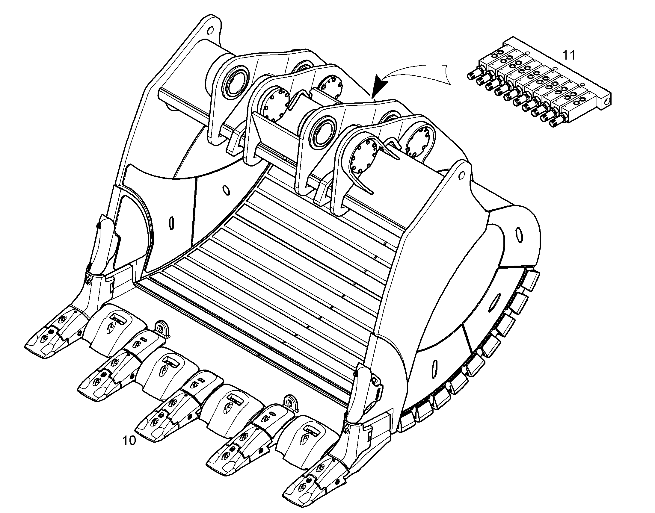 ЛОПАТА ОБРАТНАЯ HDV 12194477 LIEBHERR