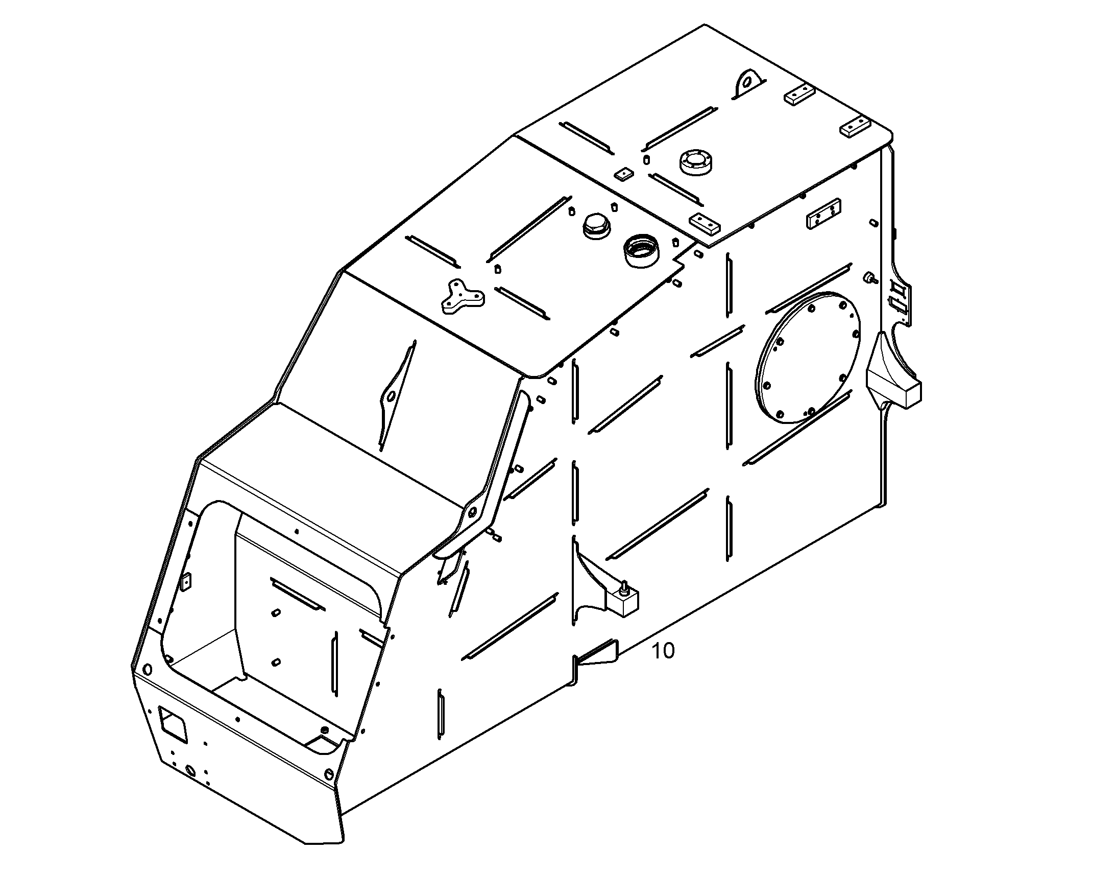 FUEL TANK (THREADED PLATE) 12195647 LIEBHERR
