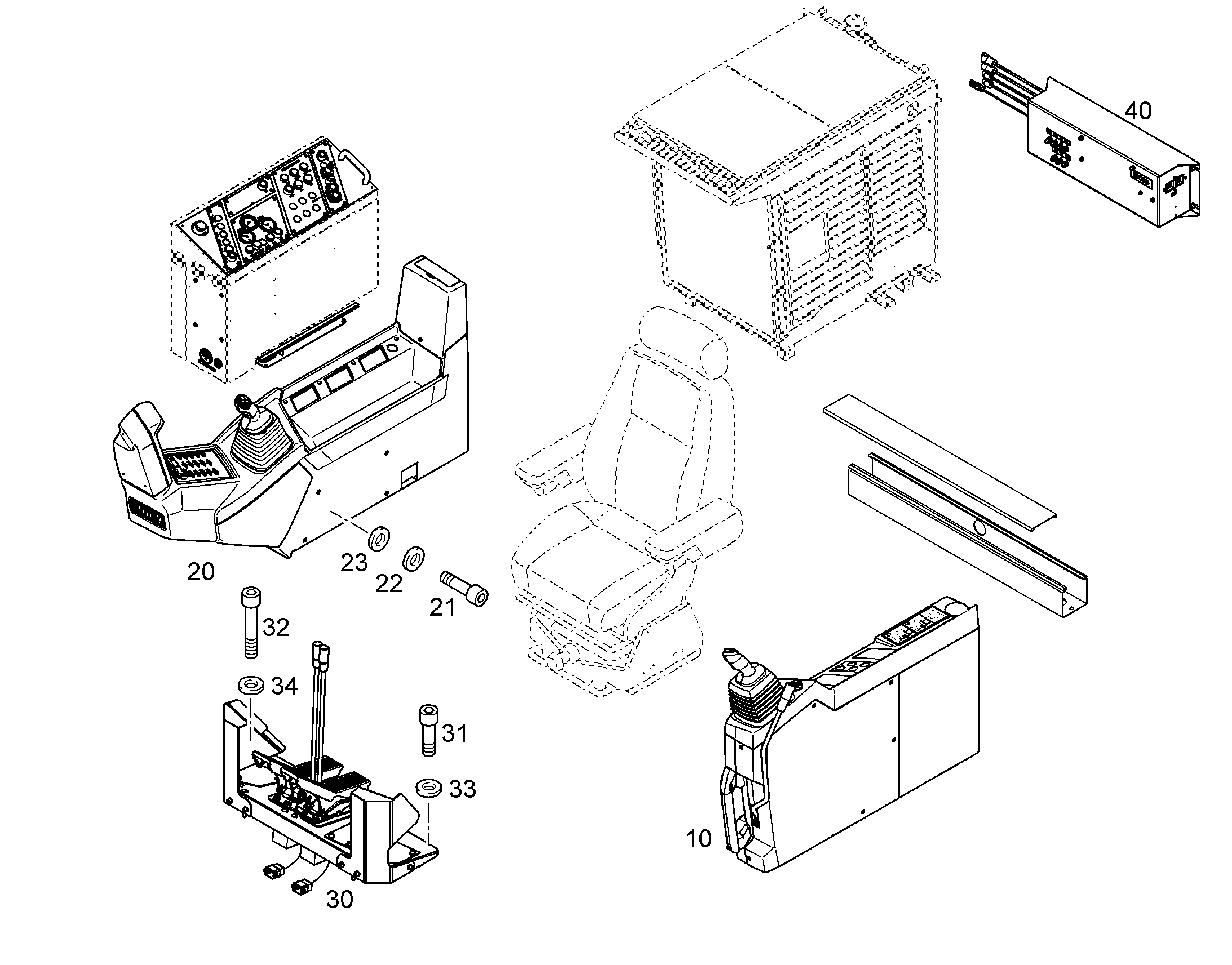 ПОДЛОКОТНИК ПРАВЫЙ 12194198 LIEBHERR