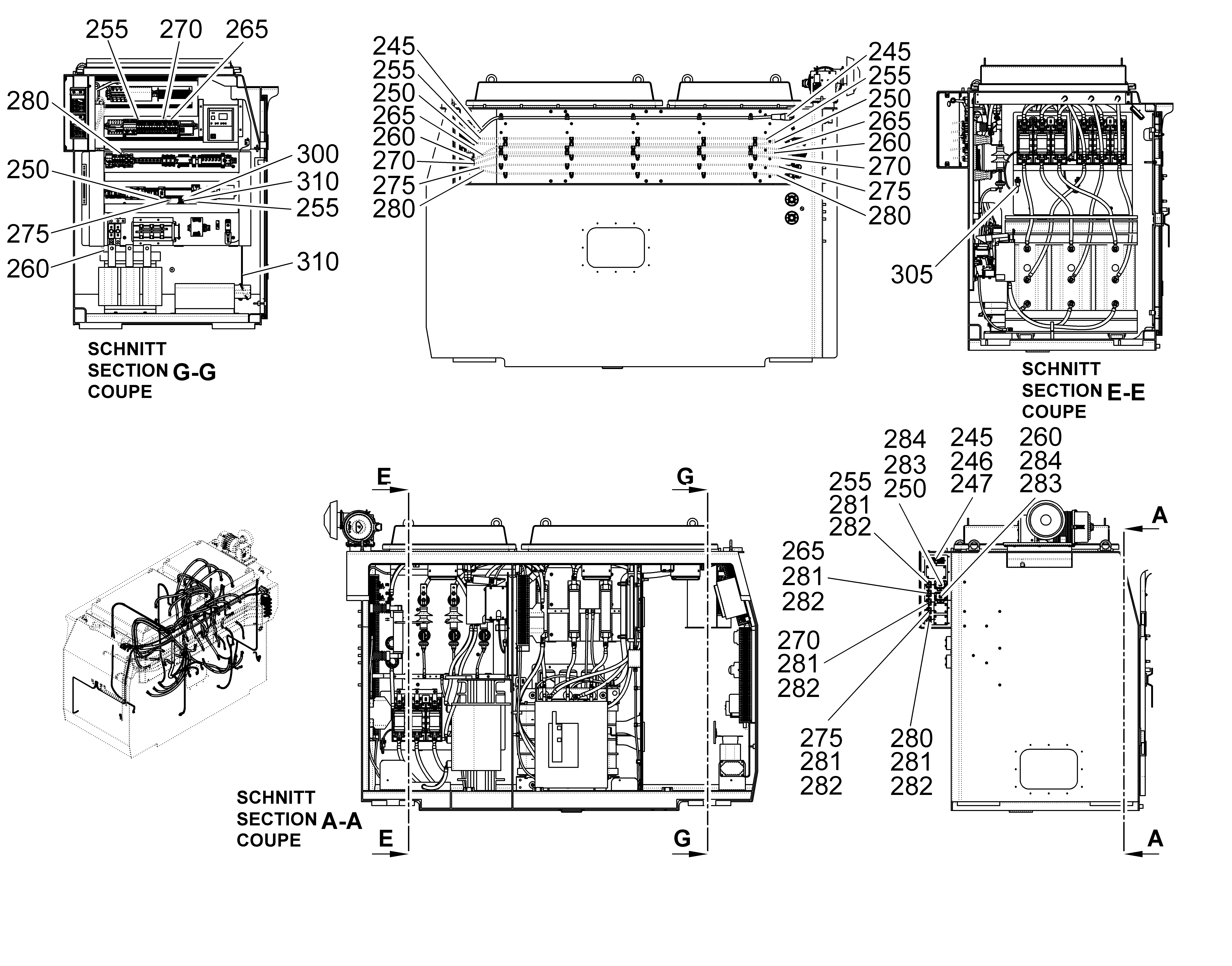 HIGH VOLTAGE WIRING HARNESS 12194971 LIEBHERR
