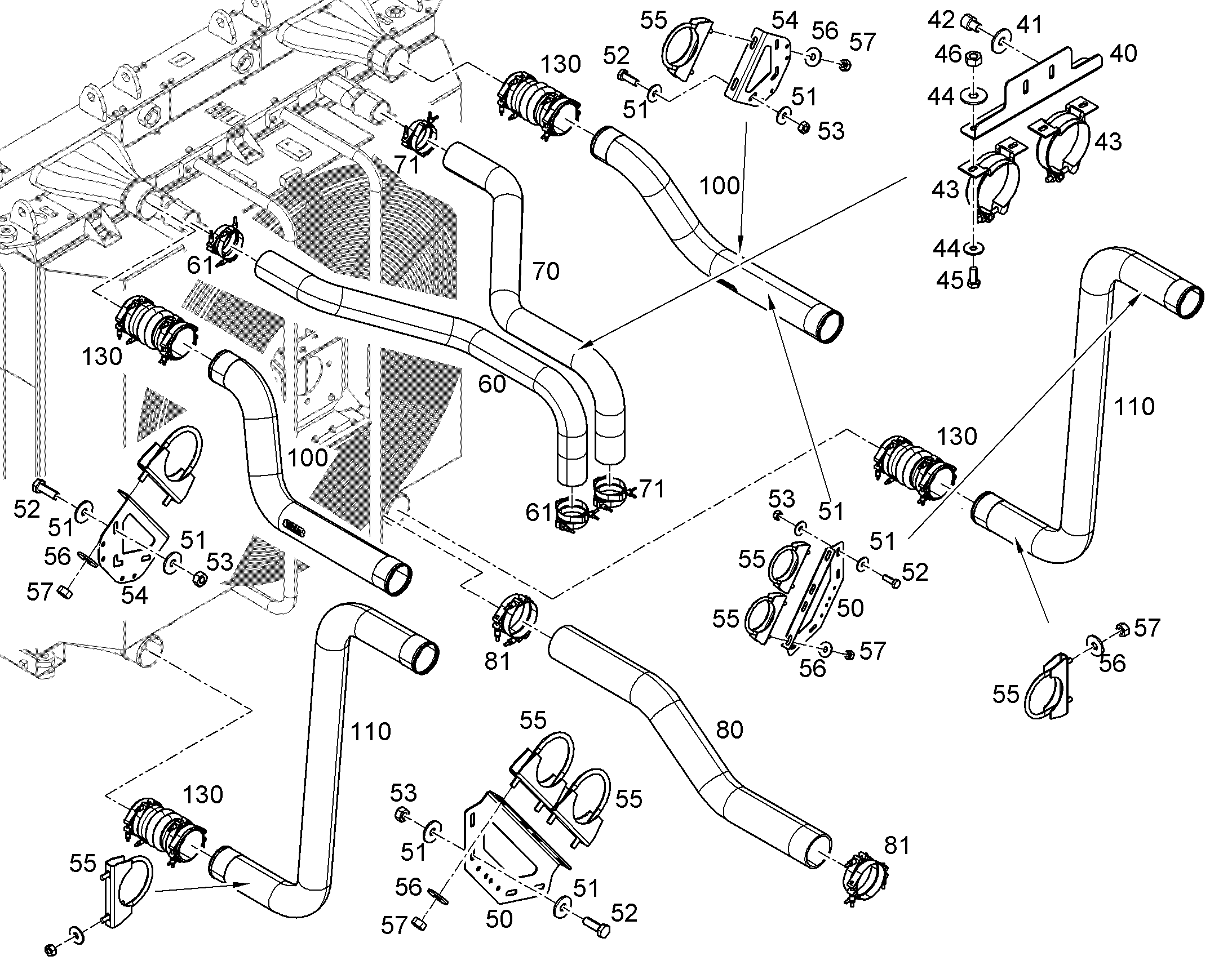 СКОБА КРУГЛОГО СЕЧЕНИЯ B 102 11827786 LIEBHERR