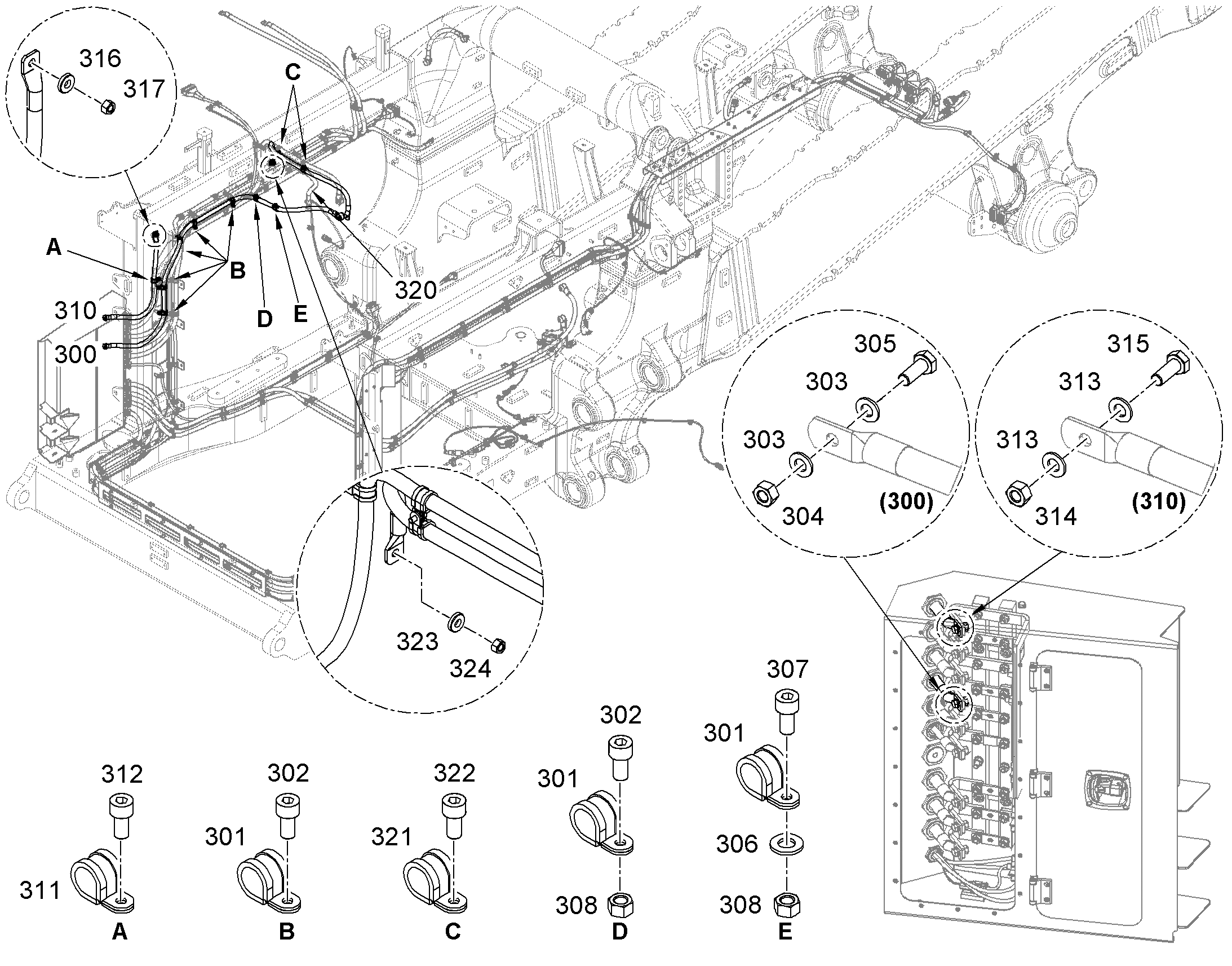КАБЕЛЬ СОЕДИНЕНИЯ С КОРПУСОМ W4 11753509 LIEBHERR