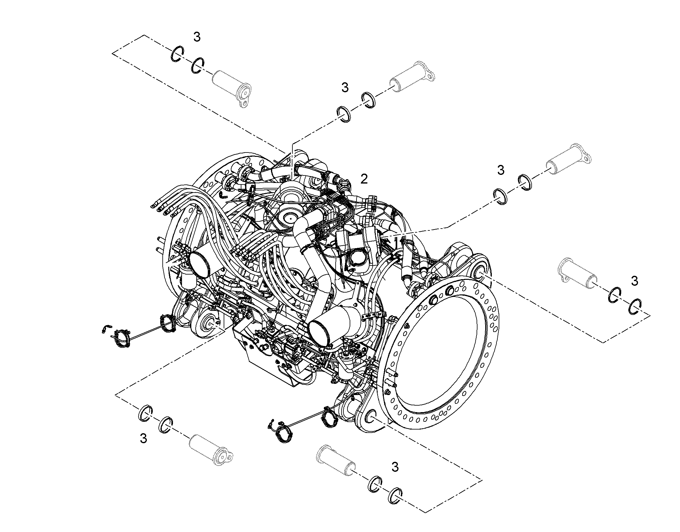 CONNECTION REAR AXLE 11850392 LIEBHERR