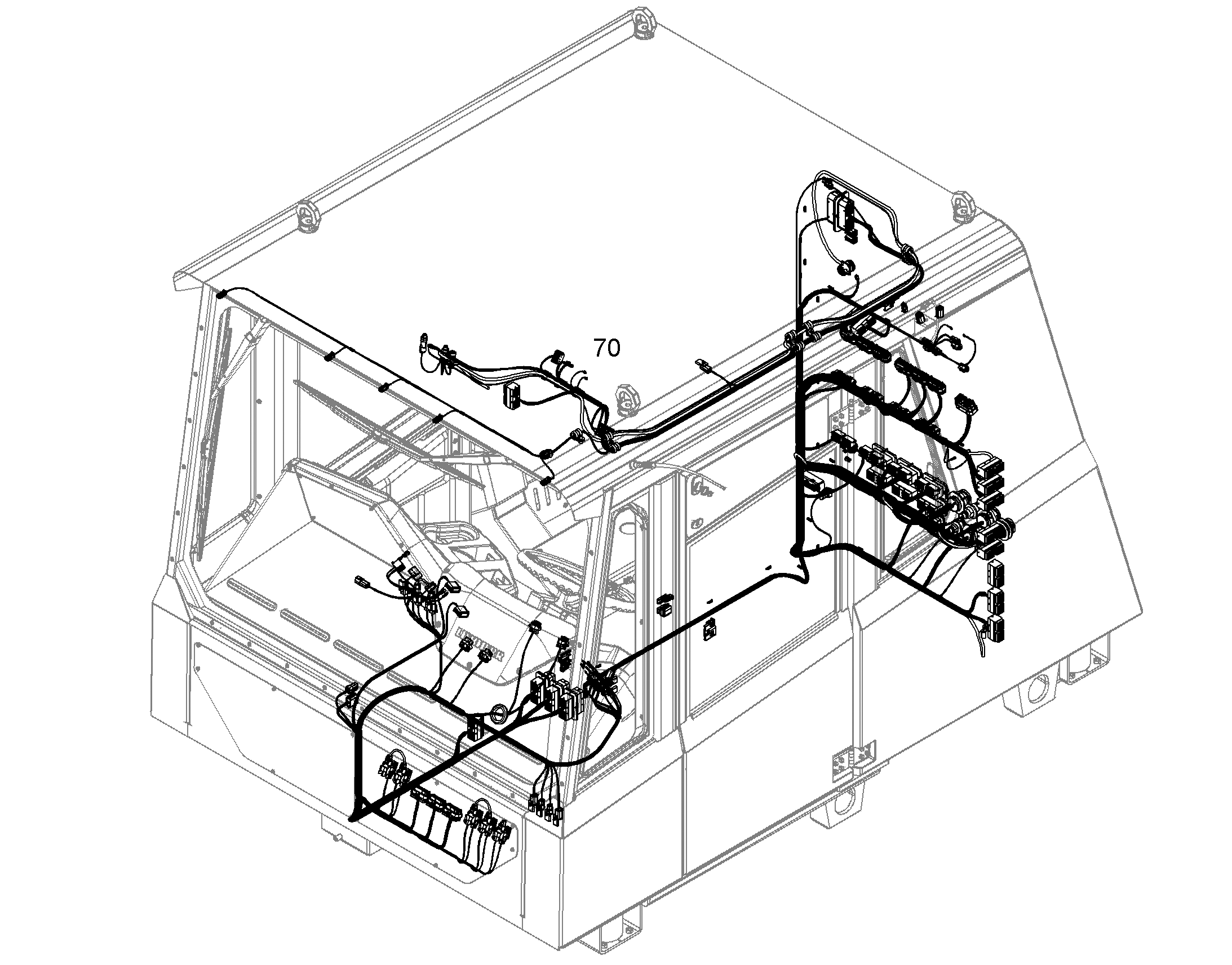 ЭЛЕКТРОПРОВОДКА КАБИНЫ 12187379 LIEBHERR