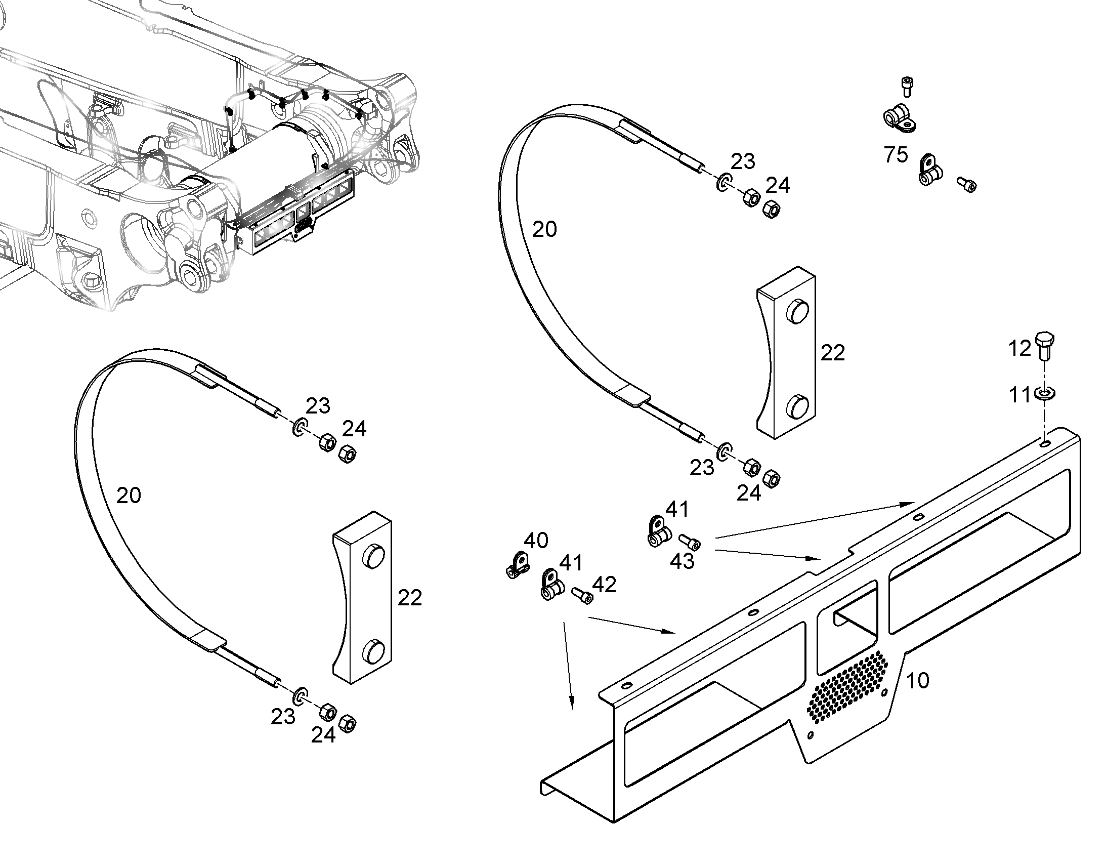СКОБА ИЗ ПОЛОСОВОЙ СТАЛИ d=412-M12 11834394 LIEBHERR