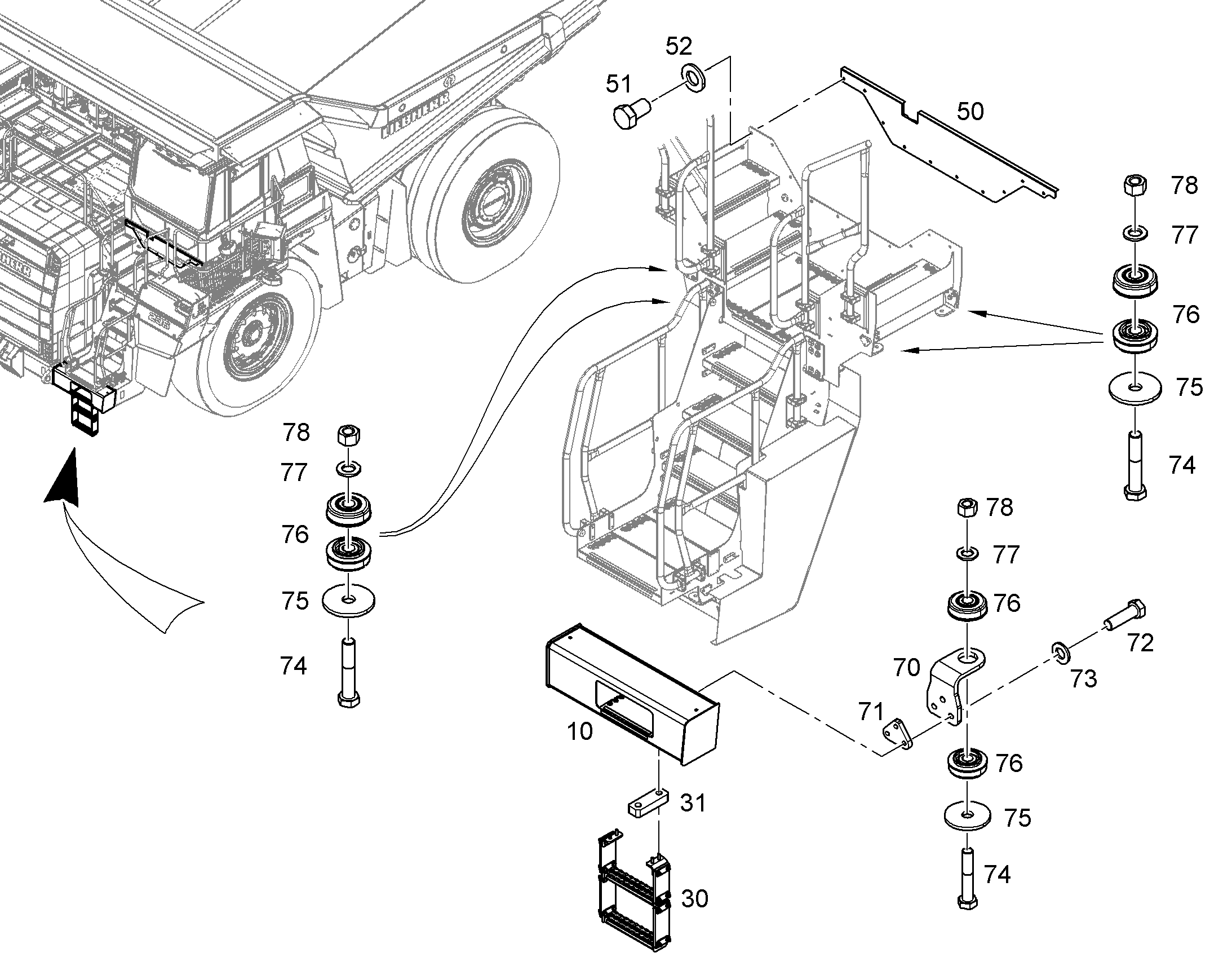 COVERING CAB 12714619 LIEBHERR