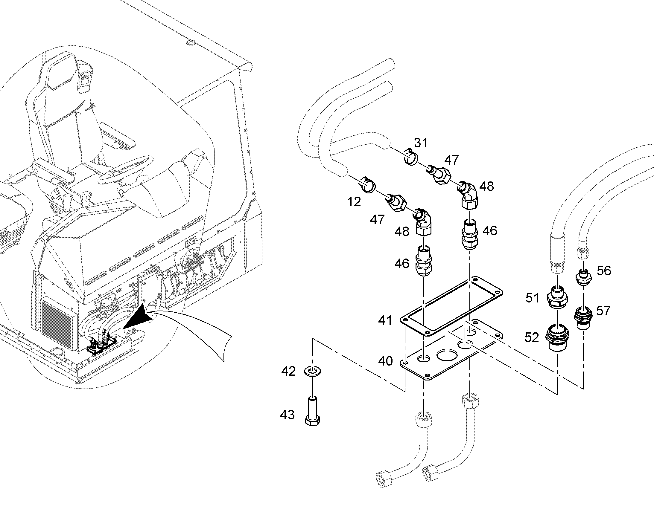 СКОБА ДЛЯ КРЕПЛЕНИЯ ШЛАНГА 21 16-27X14,3 12279091 LIEBHERR