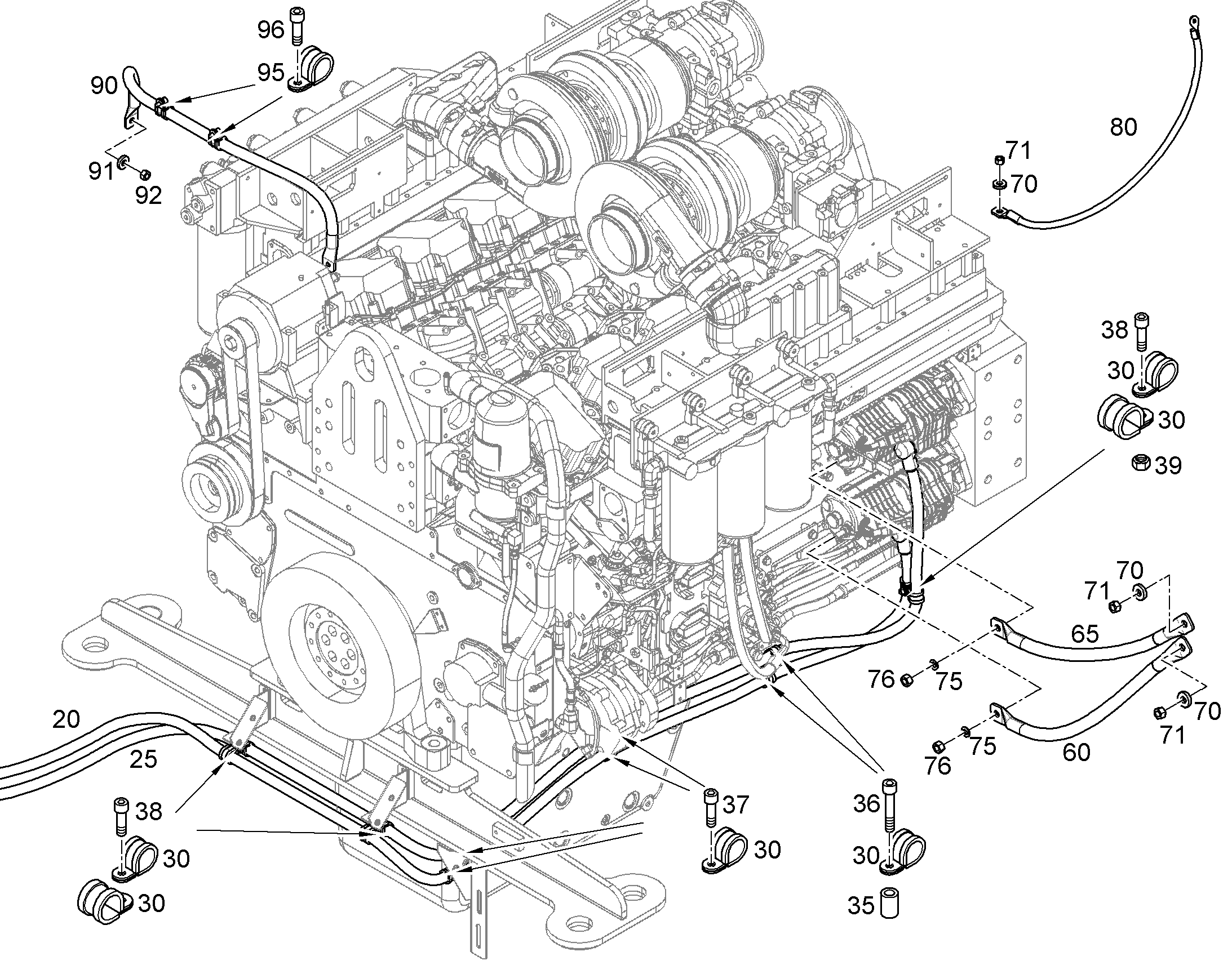 КАБЕЛЬ СОЕДИНЕНИЯ С КОРПУСОМ W9 11753510 LIEBHERR